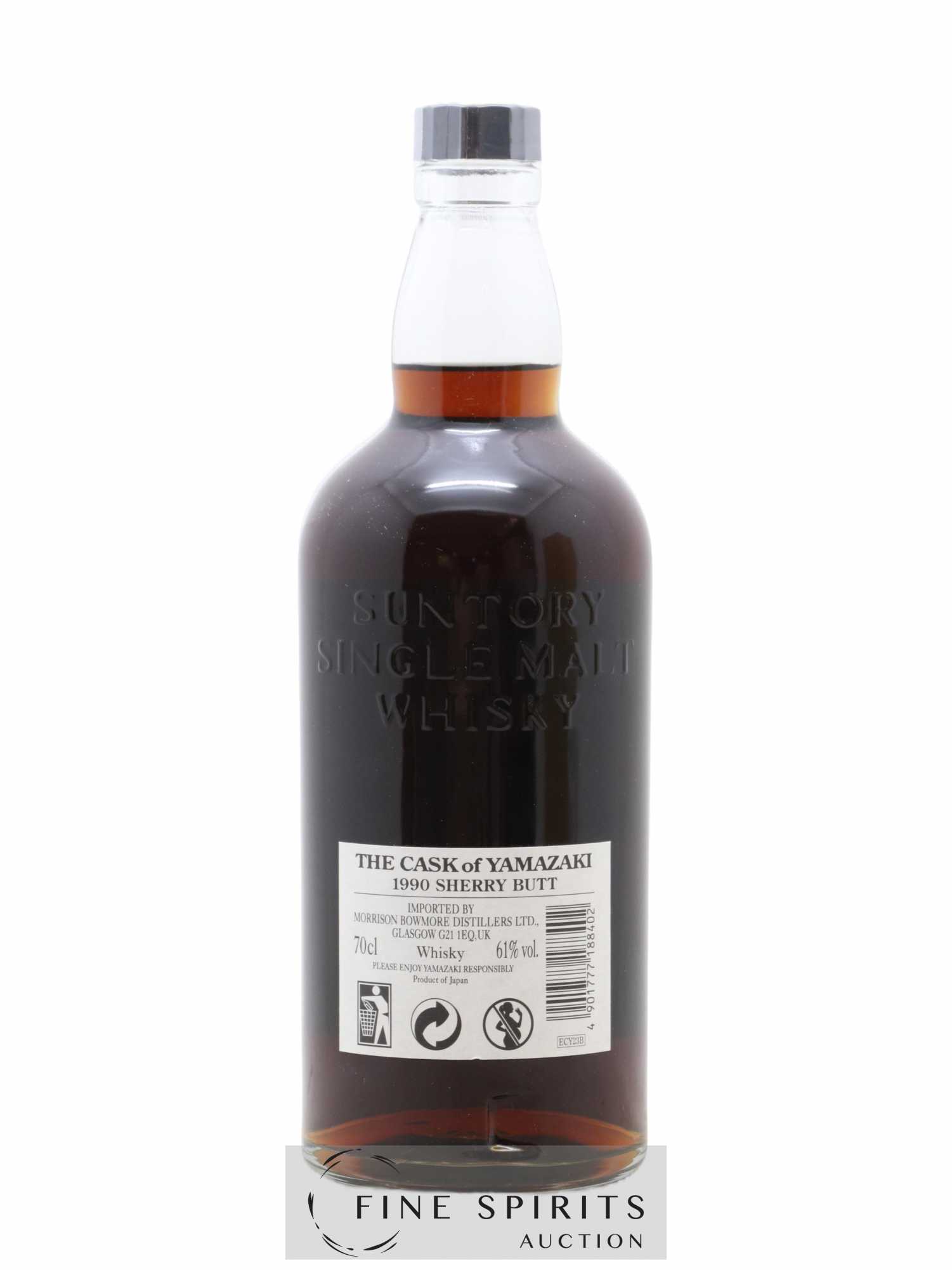 The Cask of Yamazaki 1990 Of. Sherry Butt Cask n°ON70646 - One of 506 - bottled 2008 Suntory - Lot of 1 bottle - 2
