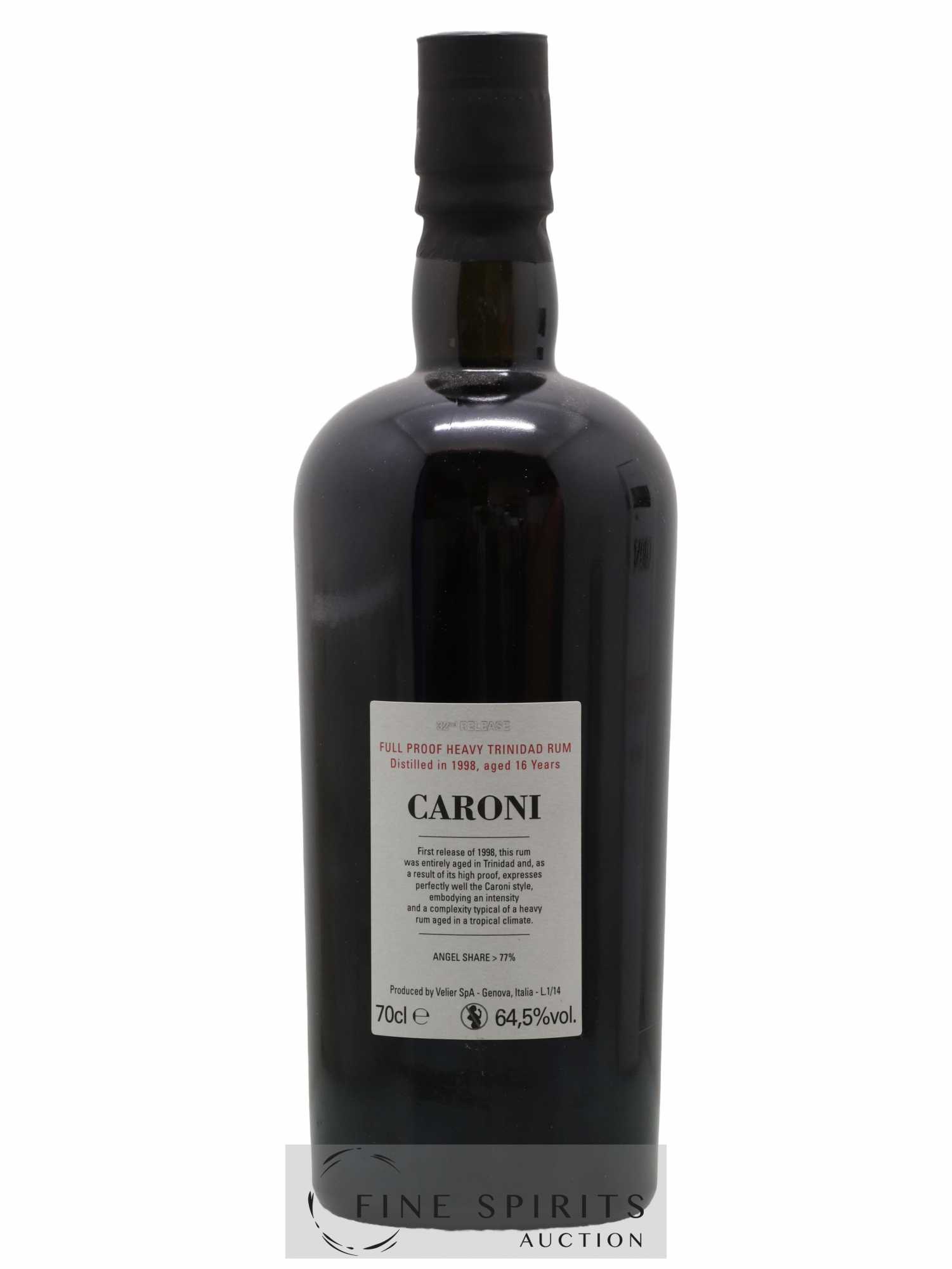 Caroni 16 years 1998 Velier Full Proof 32nd Release - One of 2750 - bottled 2014 - Lot de 1 bouteille - 2