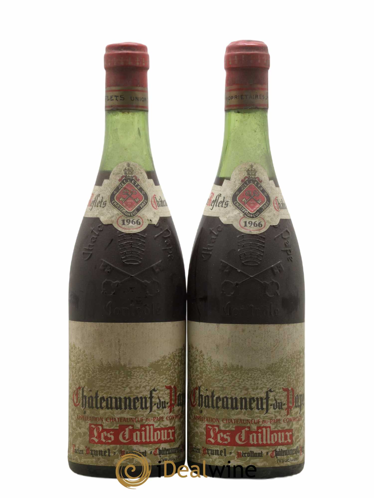 Châteauneuf-du-Pape Les Cailloux André Brunel 1966 - Lot de 2 bouteilles - 0