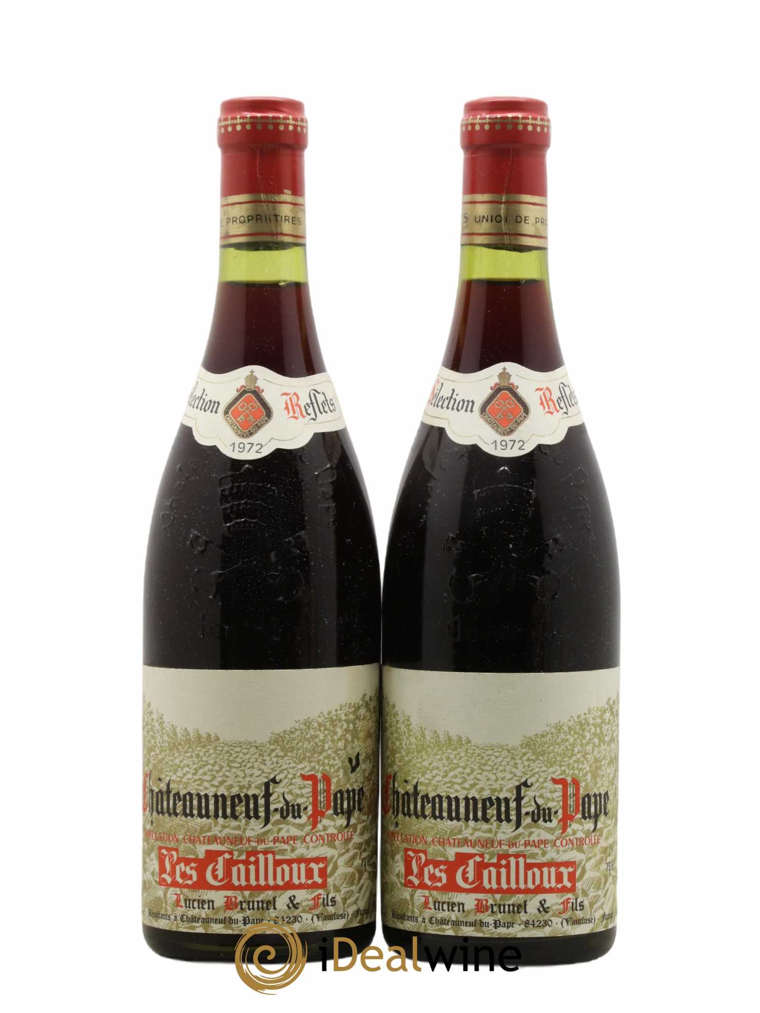 Châteauneuf-du-Pape Les Cailloux André Brunel 1972 - Lot de 2 bouteilles - 0