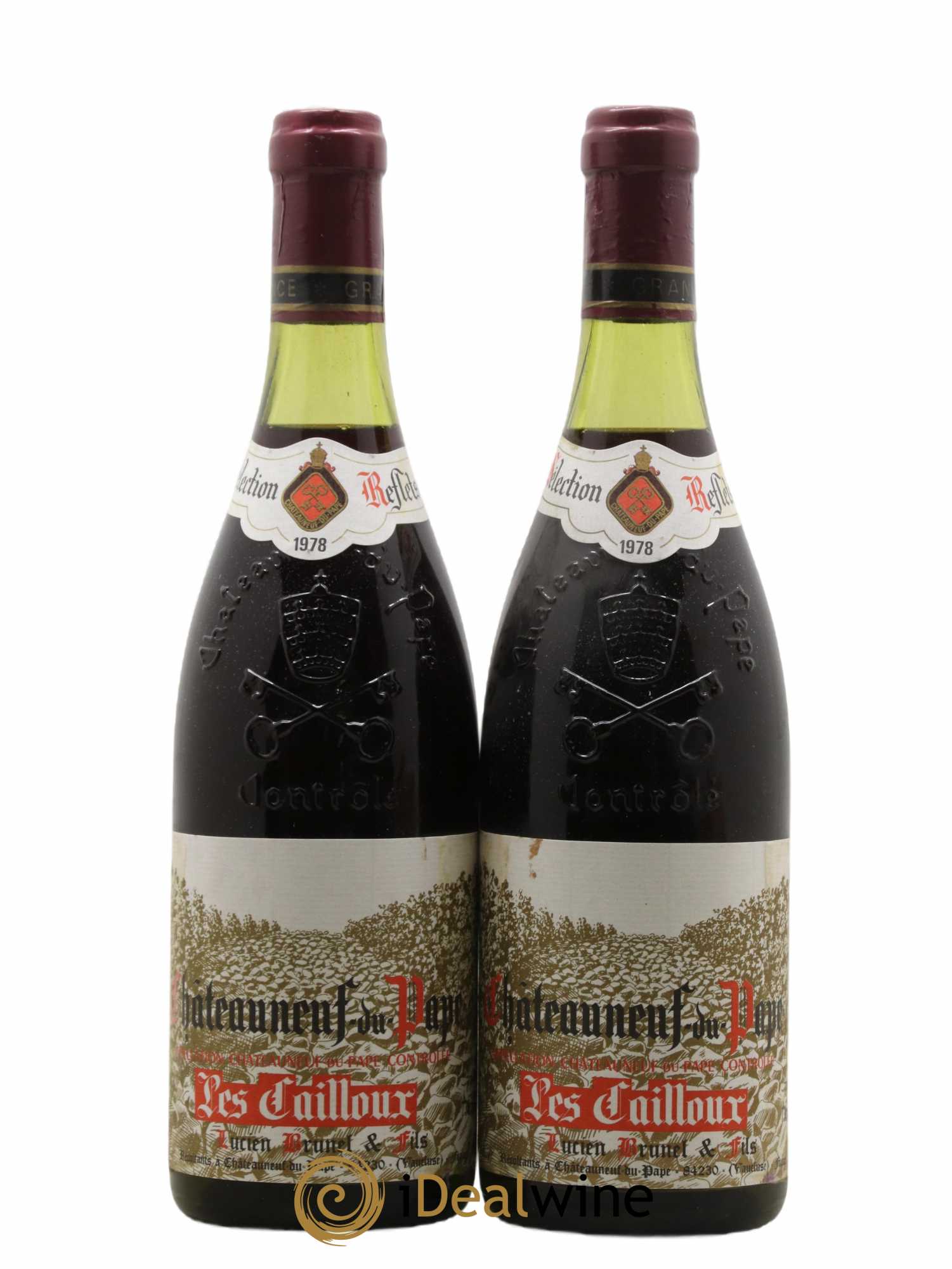 Châteauneuf-du-Pape Les Cailloux André Brunel 1978 - Lot de 2 bouteilles - 0