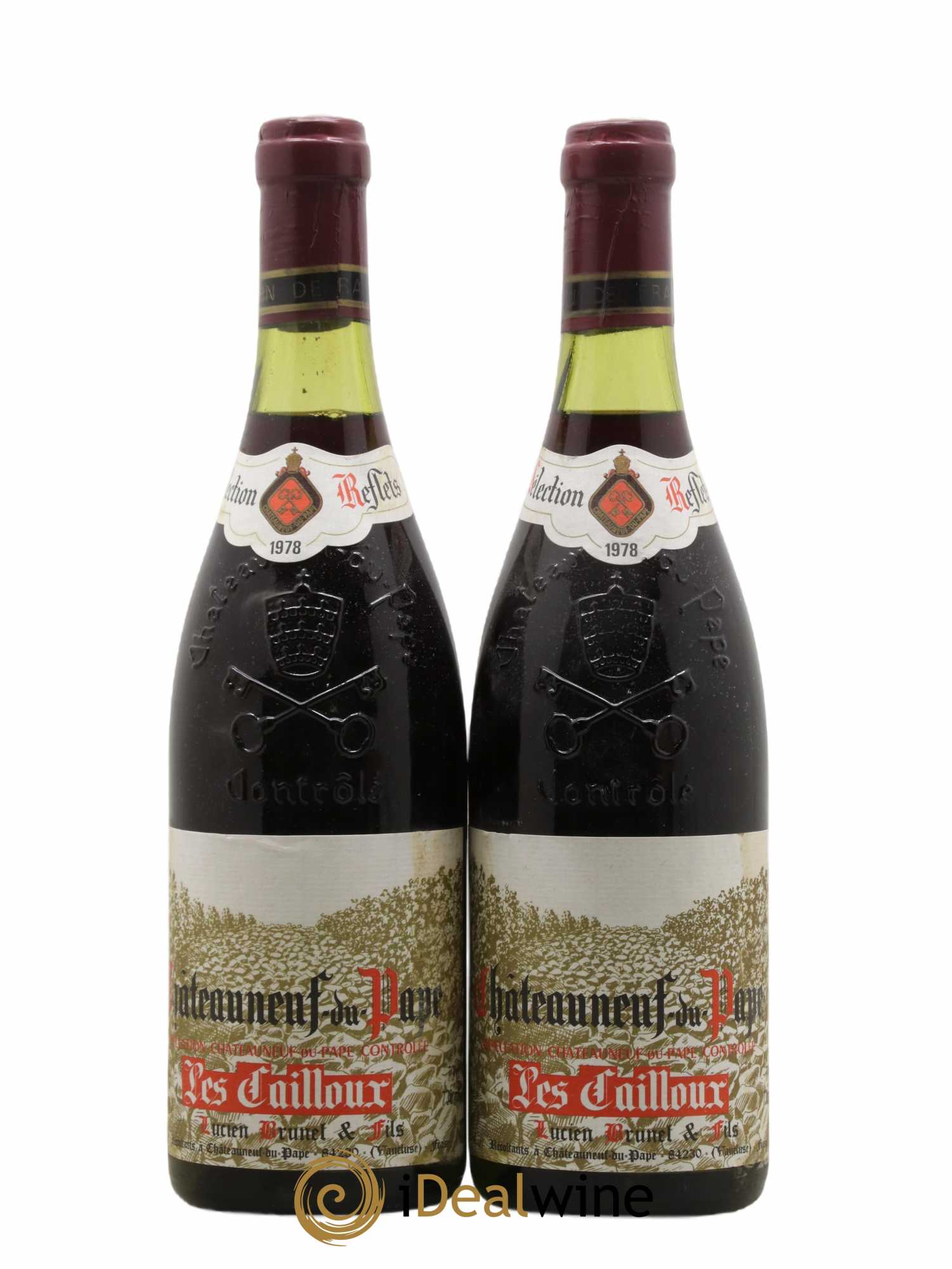 Châteauneuf-du-Pape Les Cailloux André Brunel 1978 - Lot de 2 bouteilles - 0
