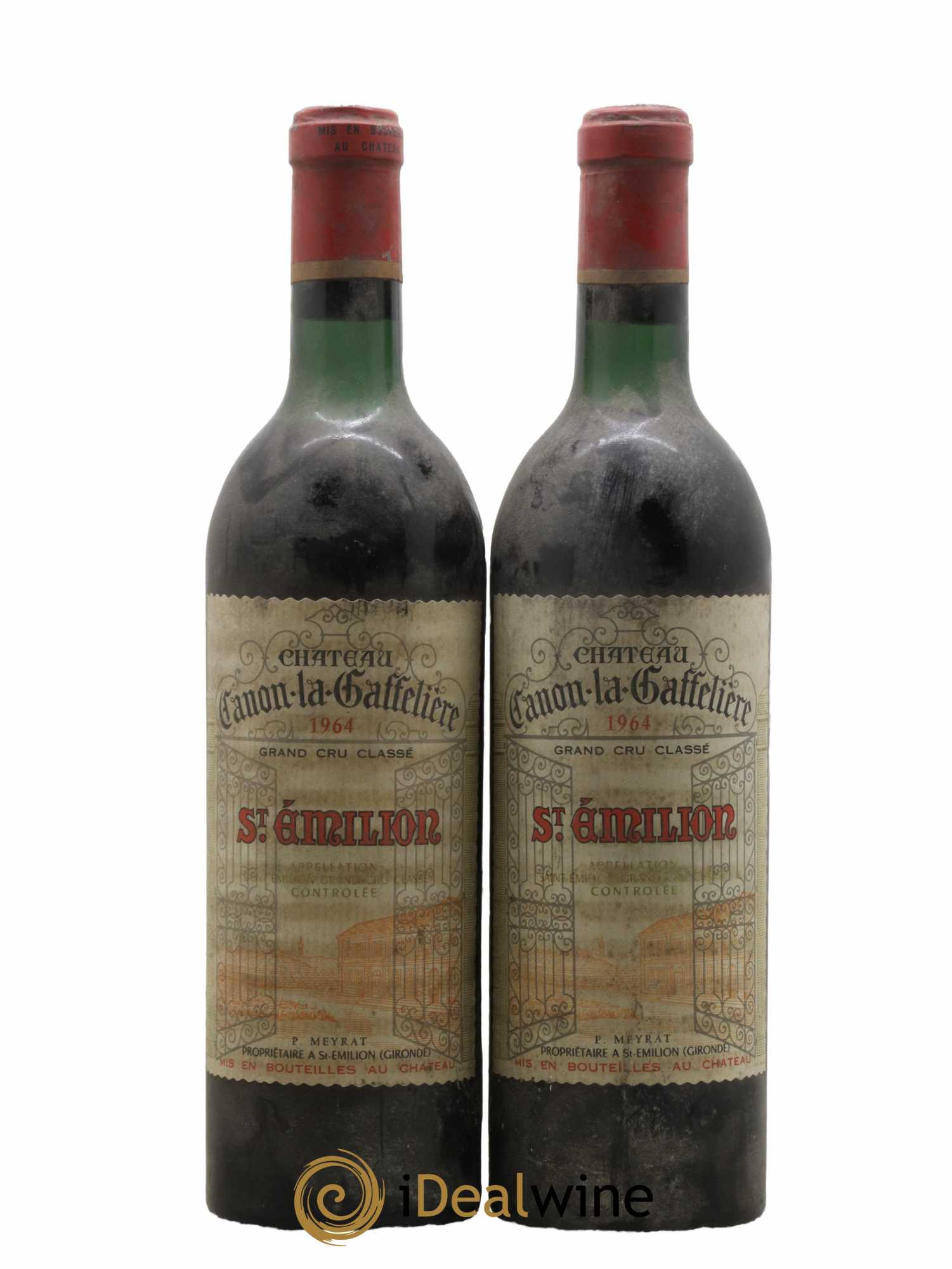 Château Canon la Gaffelière 1er Grand Cru Classé B 1964 - Lot de 2 bouteilles - 0
