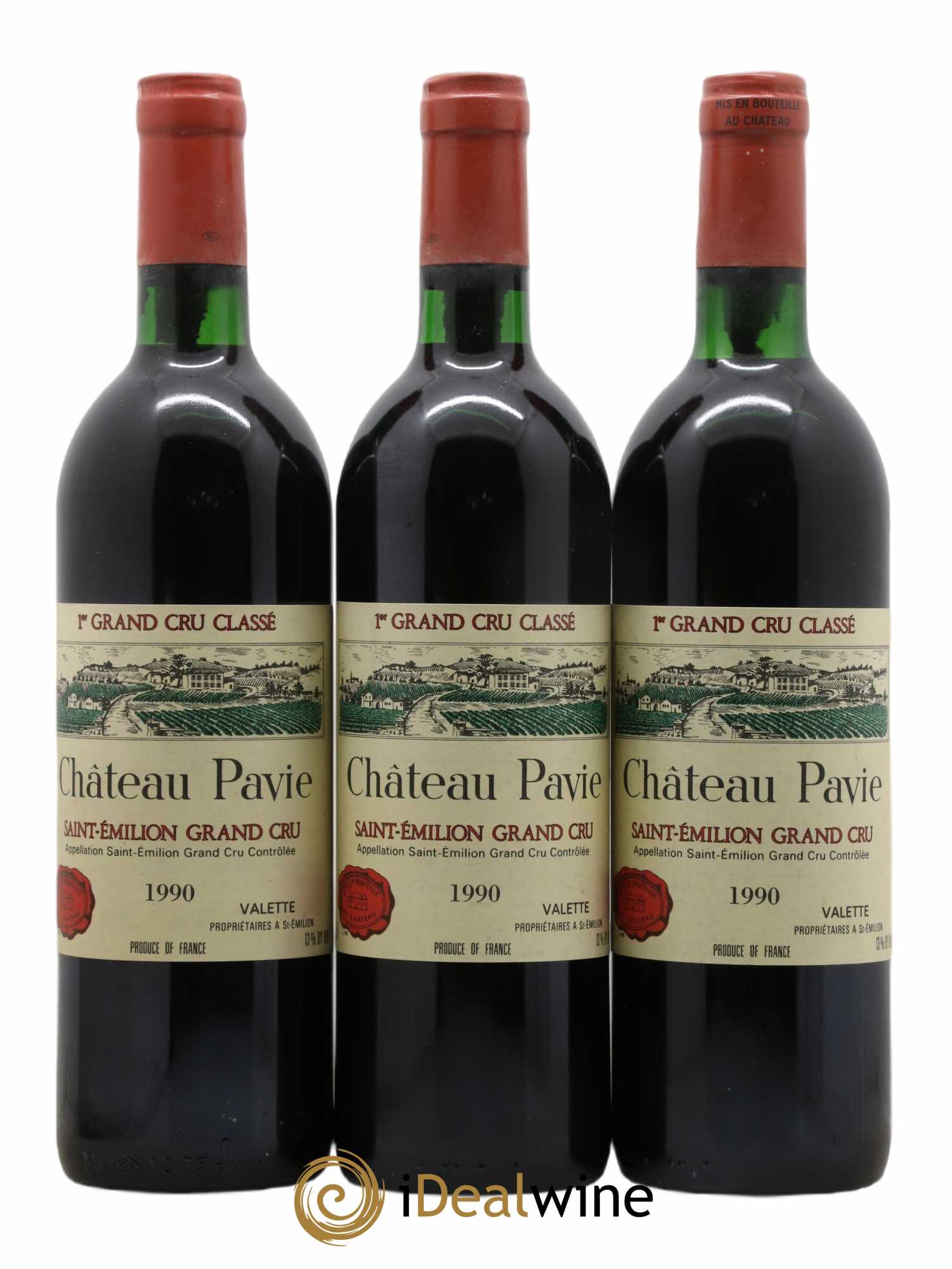 Château Pavie 1er Grand Cru Classé A 1990 - Lot de 12 bouteilles - 1