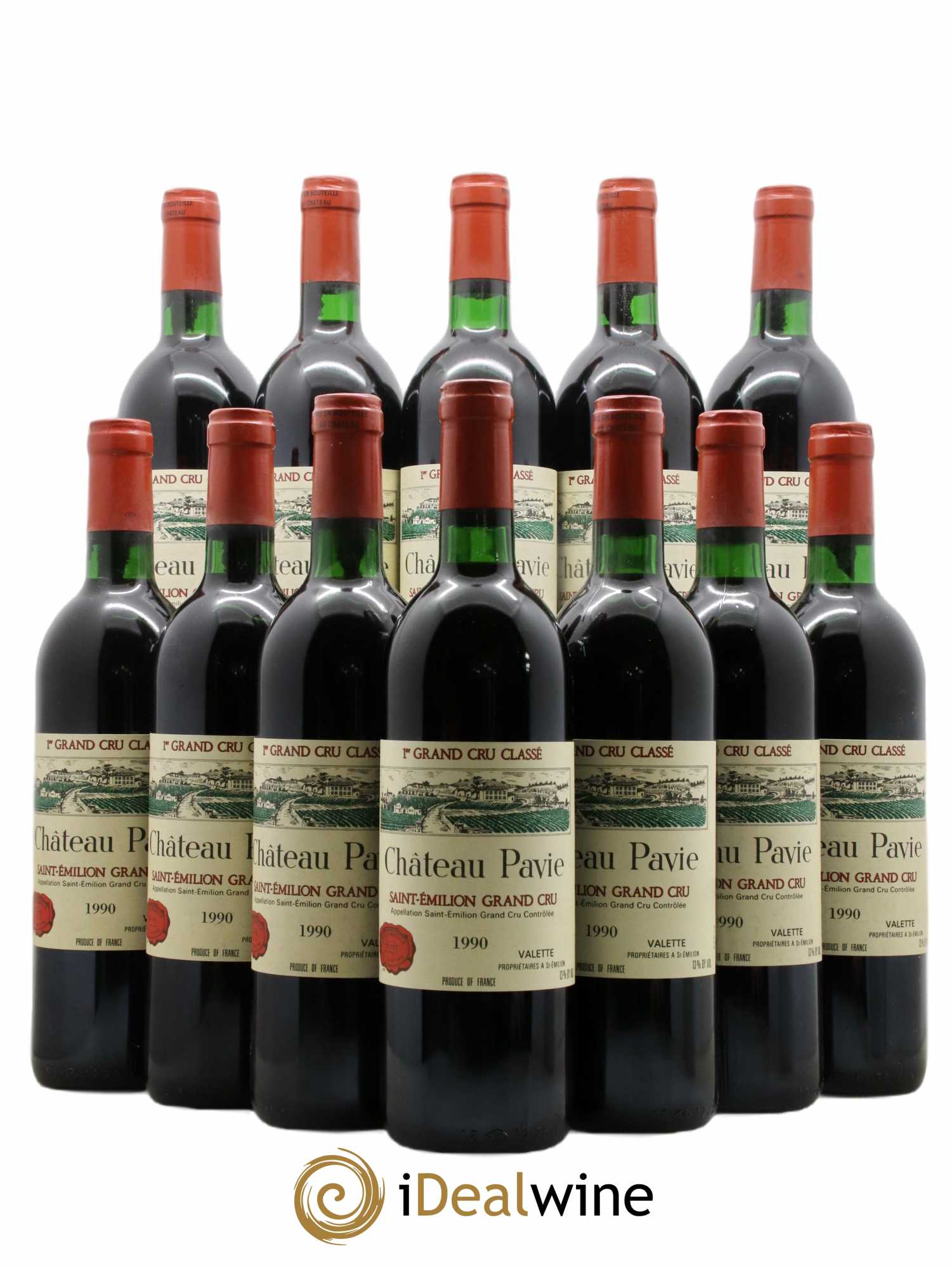 Château Pavie 1er Grand Cru Classé A 1990 - Lot de 12 bouteilles - 0