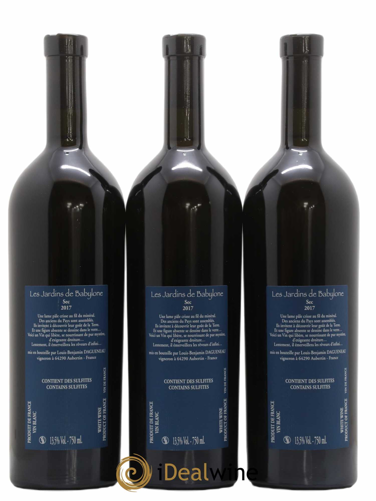 Vin de France(anciennement Jurançon) Les Jardins de Babylone Sec Didier Dagueneau 2017 - Lot de 3 bouteilles - 1