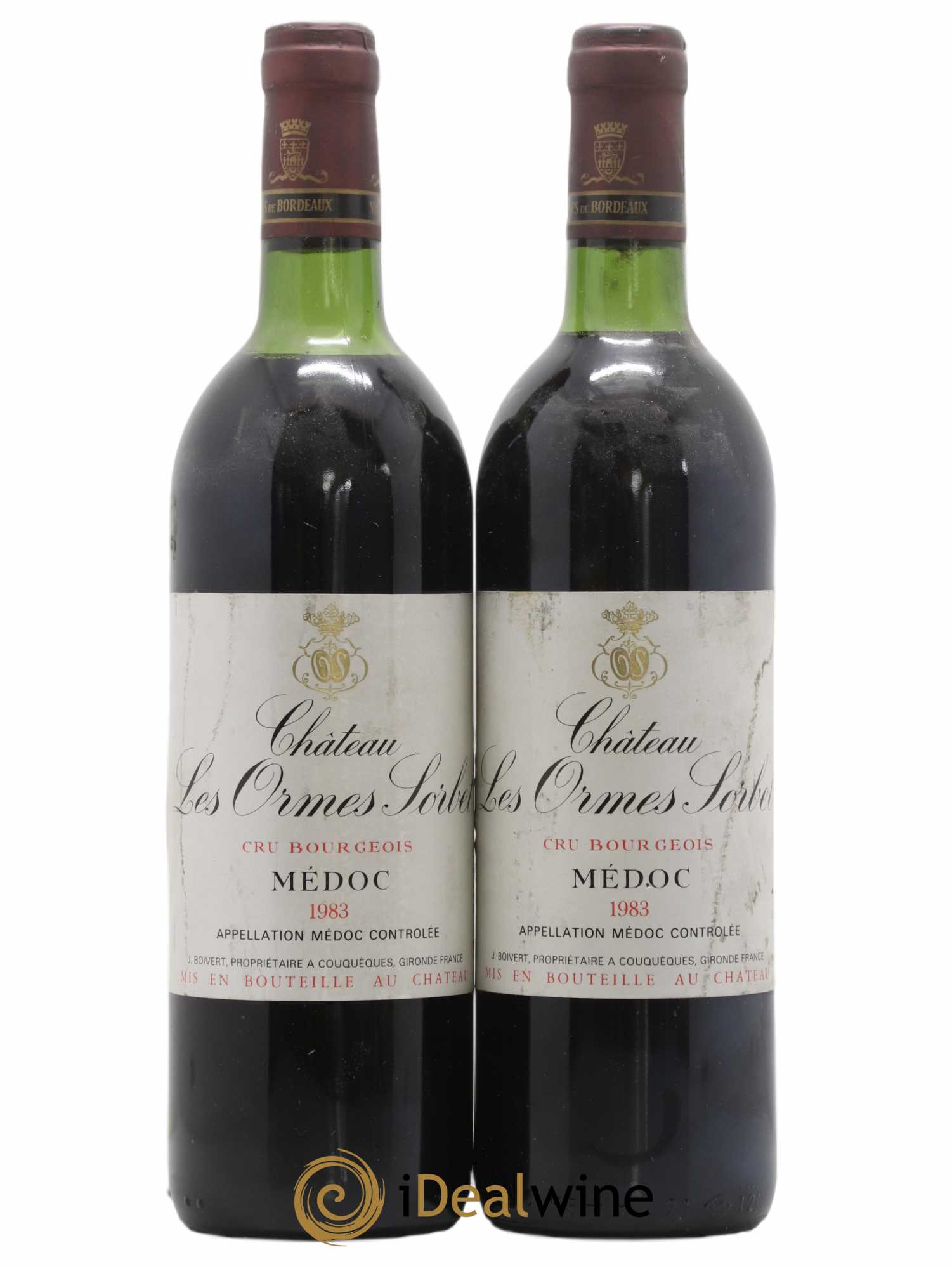 Château les Ormes Sorbet Cru Bourgeois 1983 - Lot de 2 bouteilles - 0