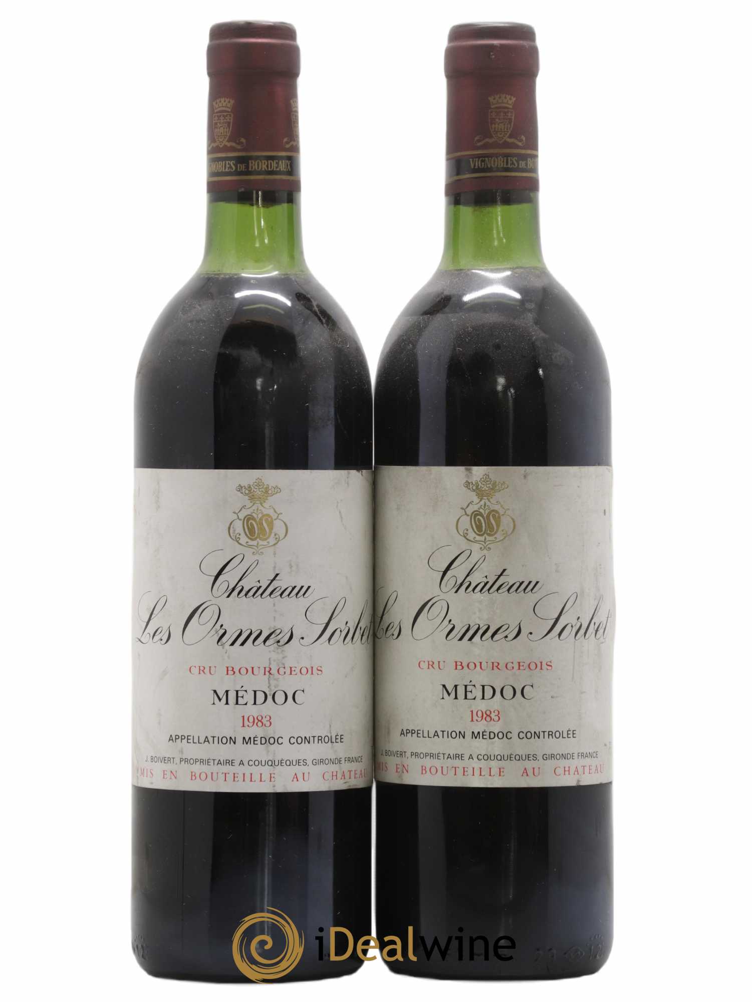 Château les Ormes Sorbet Cru Bourgeois 1983 - Lot de 2 bouteilles - 0