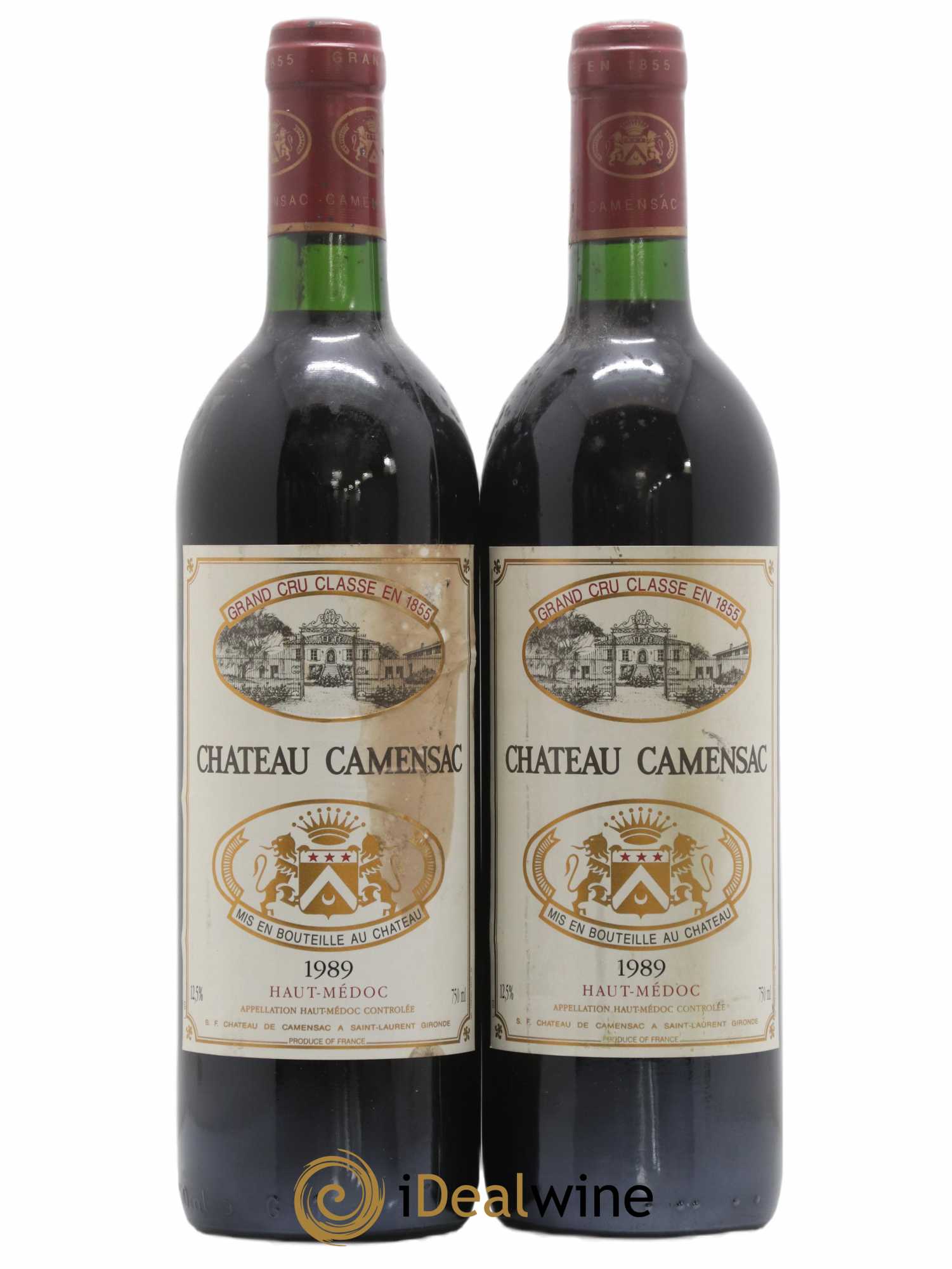 Château Camensac 5ème Grand Cru Classé 1989 - Lot de 2 bouteilles - 0