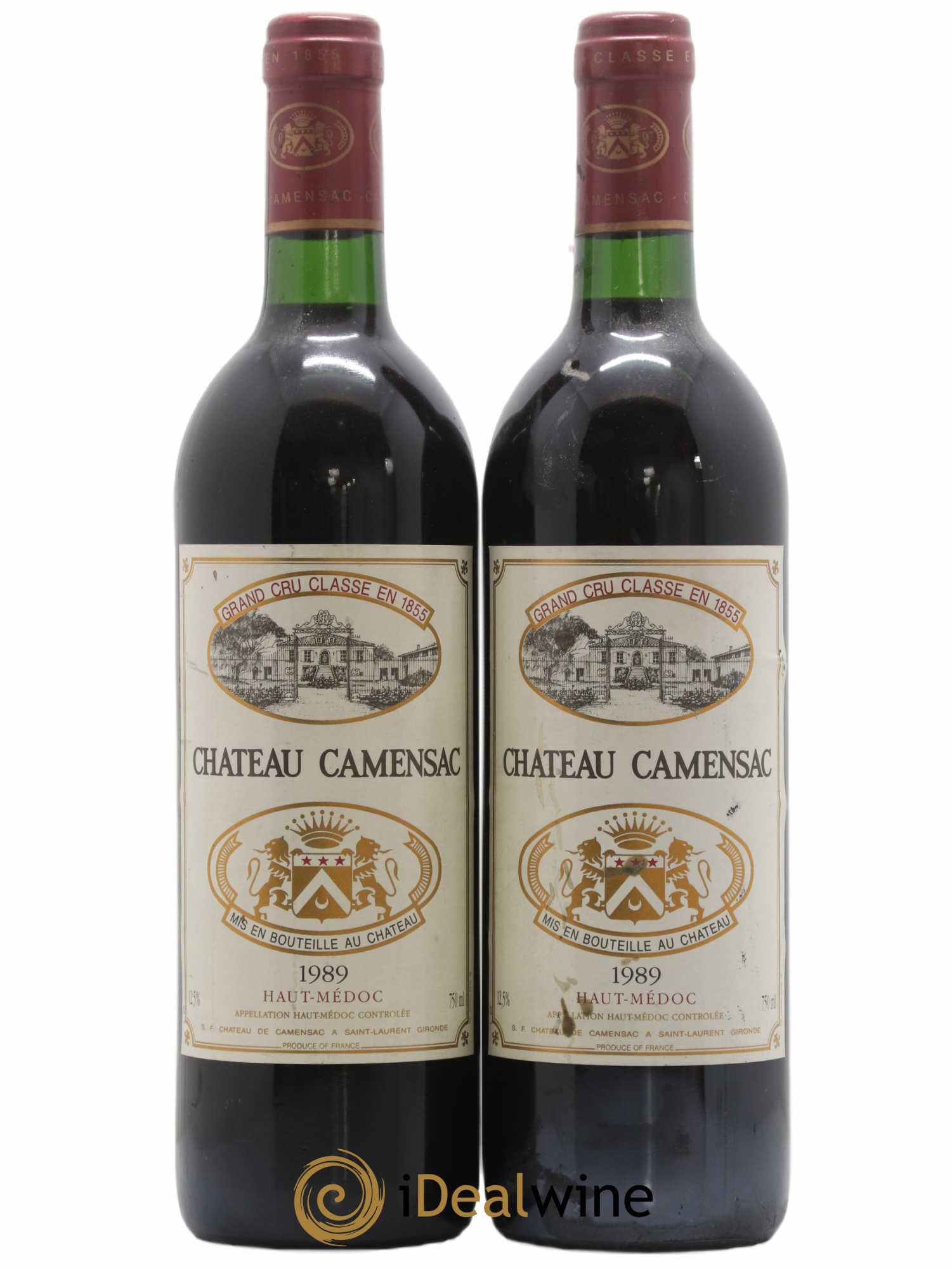 Château Camensac 5ème Grand Cru Classé 1989 - Lot de 2 bouteilles - 0