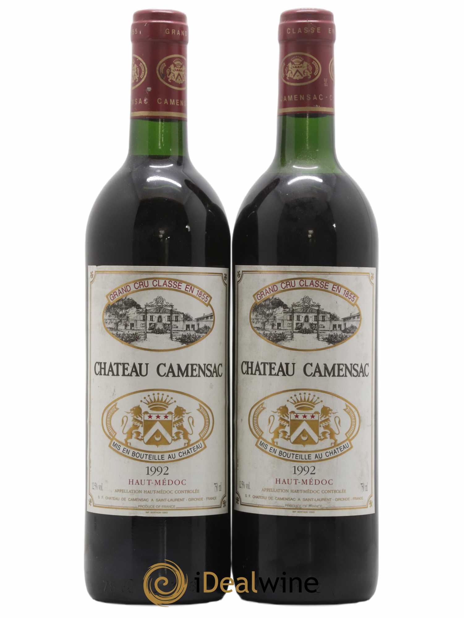 Château Camensac 5ème Grand Cru Classé 1992 - Lot de 2 bouteilles - 0