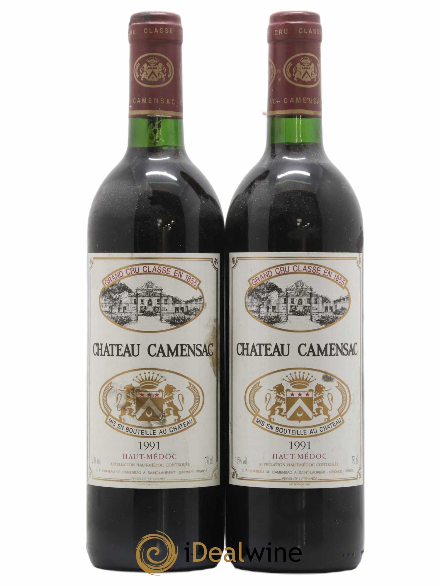 Château Camensac 5ème Grand Cru Classé 1991 - Lot de 2 bouteilles - 0