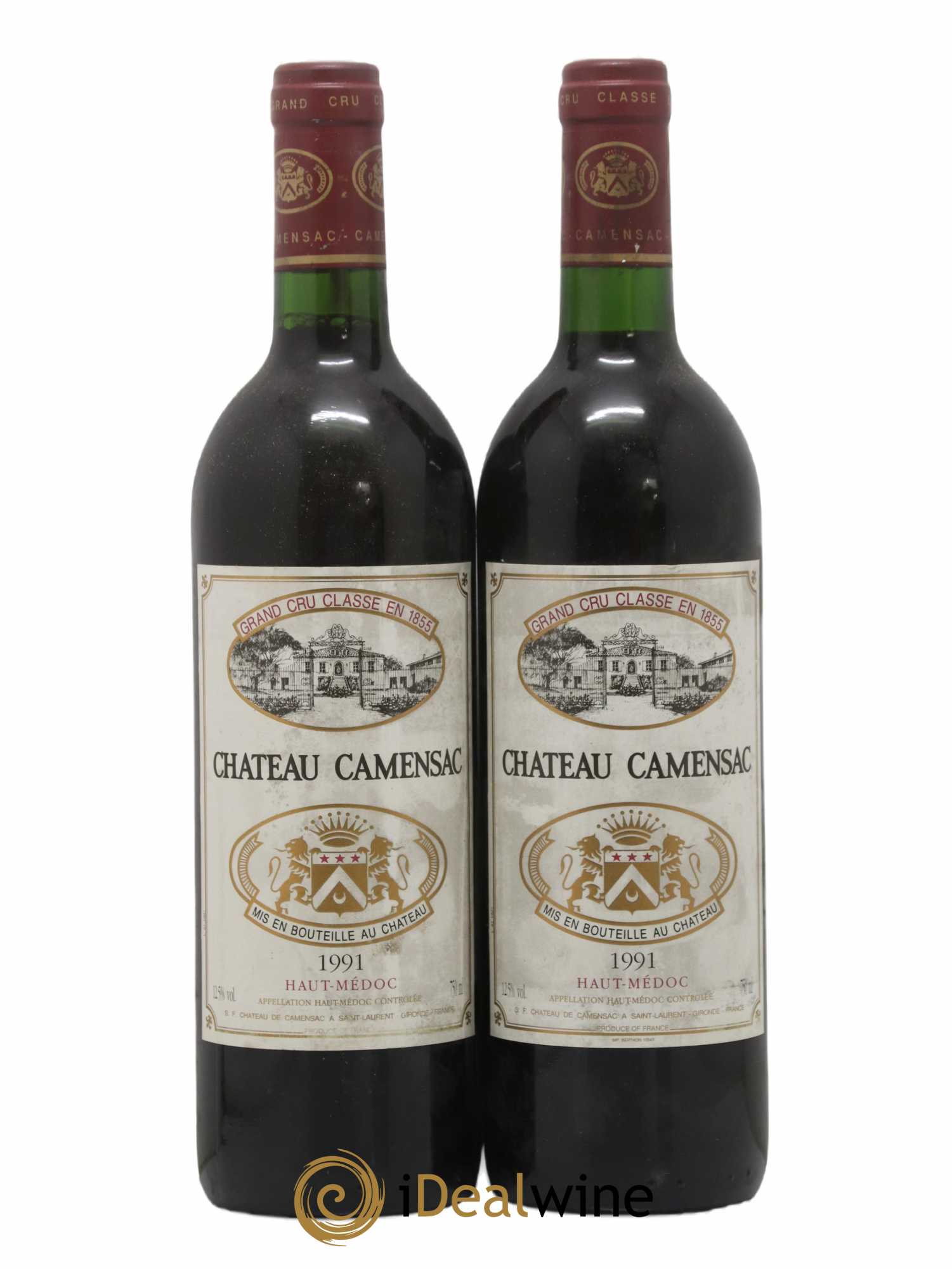 Château Camensac 5ème Grand Cru Classé 1991 - Lot de 2 bouteilles - 0