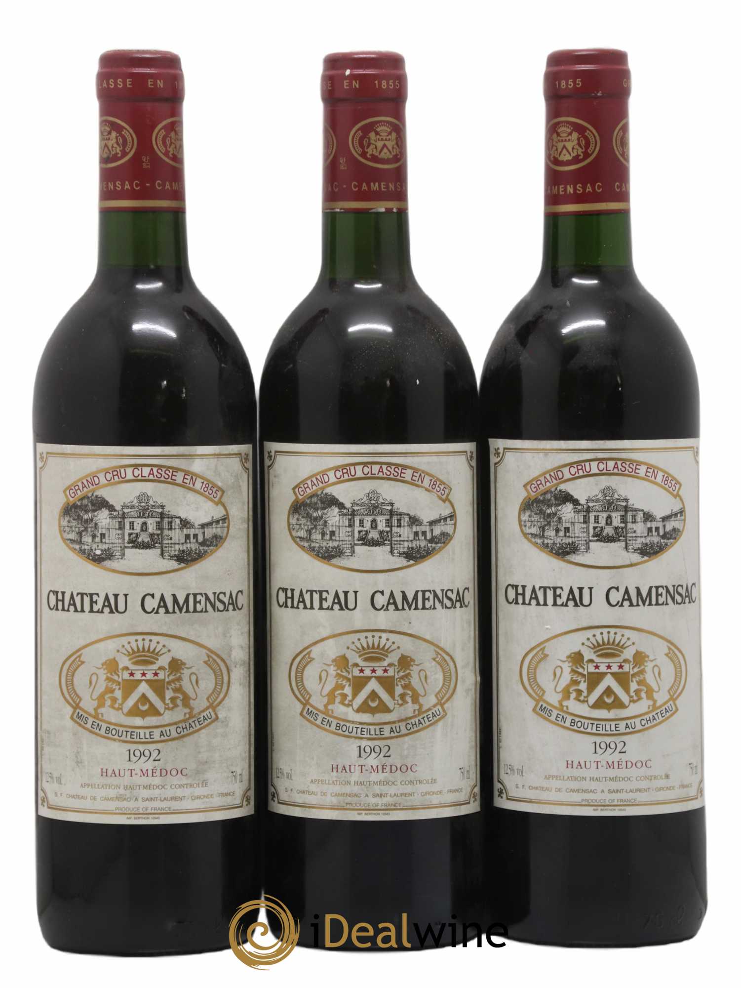 Château Camensac 5ème Grand Cru Classé 1992 - Lot de 3 bouteilles - 0
