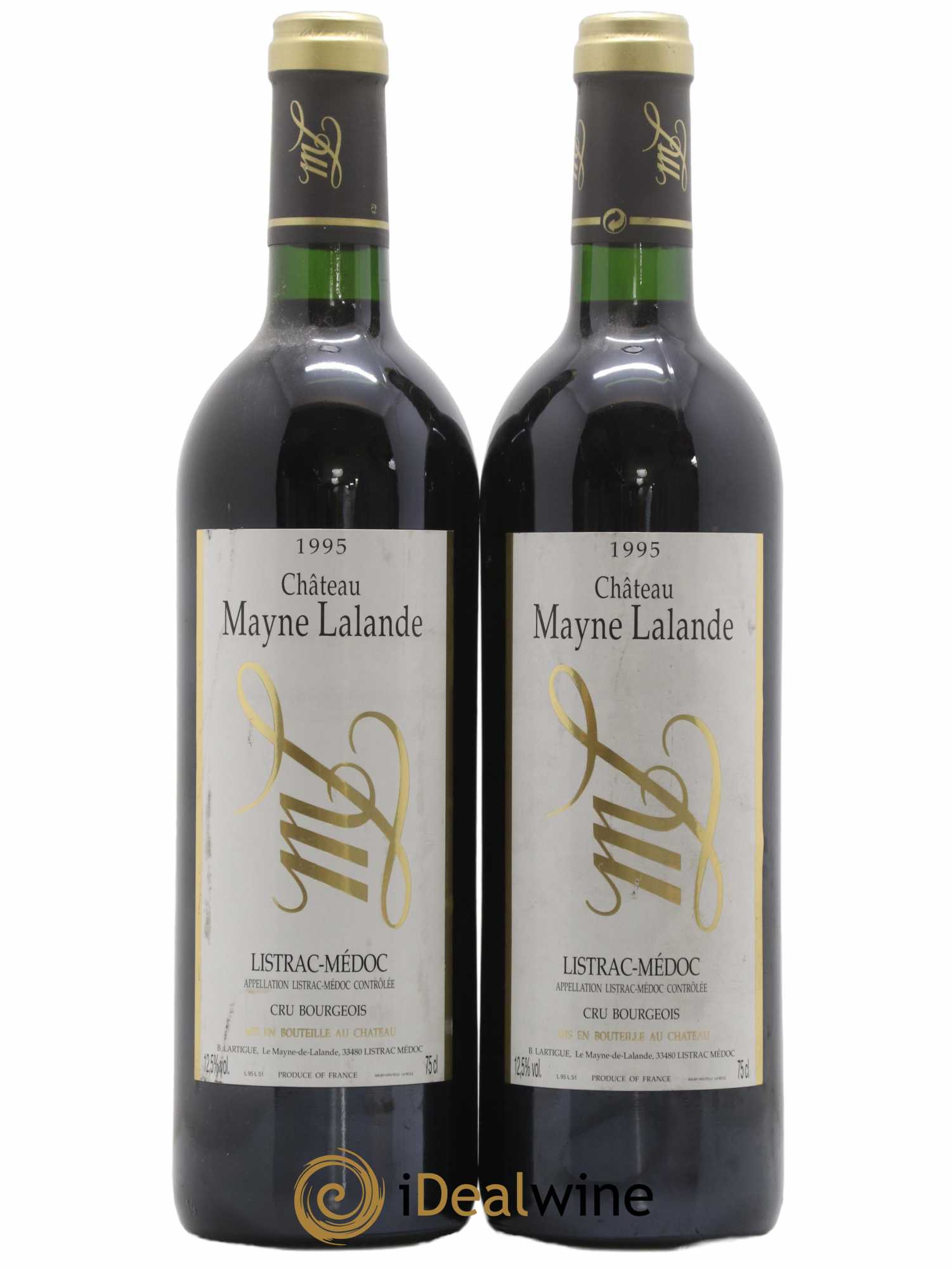 Château Mayne Lalande Cru Bourgeois 1995 - Lot de 2 bouteilles - 0