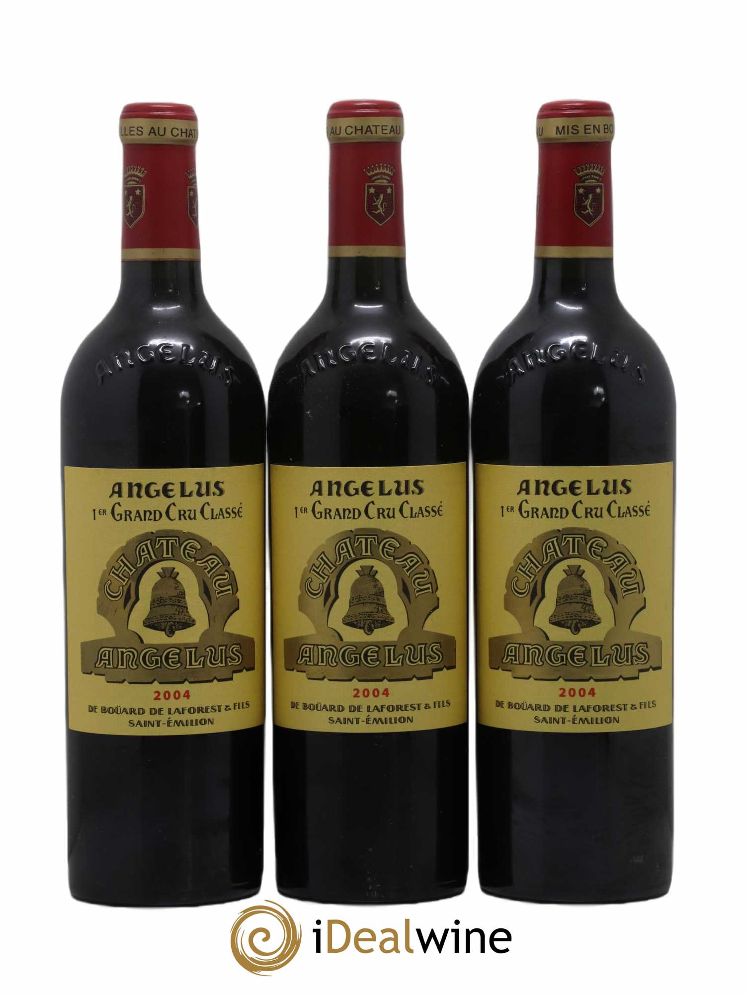 Château Angélus 1er Grand Cru Classé A 2004 - Lot de 3 bouteilles - 0