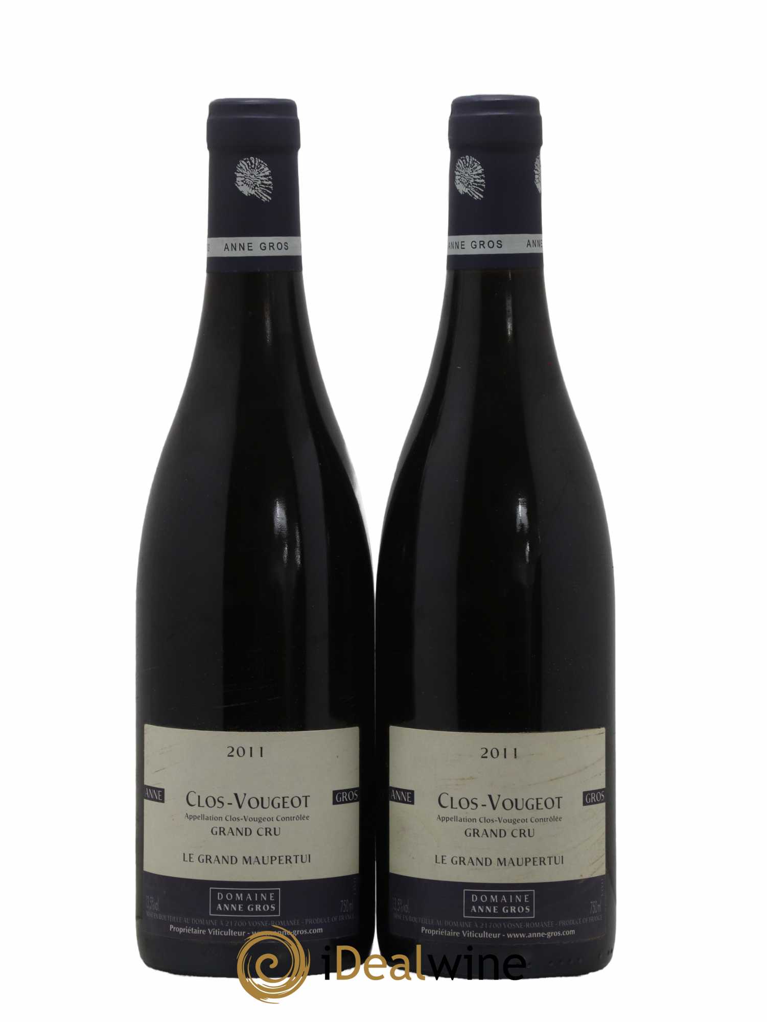 Clos Vougeot Grand Cru Le Grand Maupertui A.-F. Gros 2011 - Lot de 2 bouteilles - 0