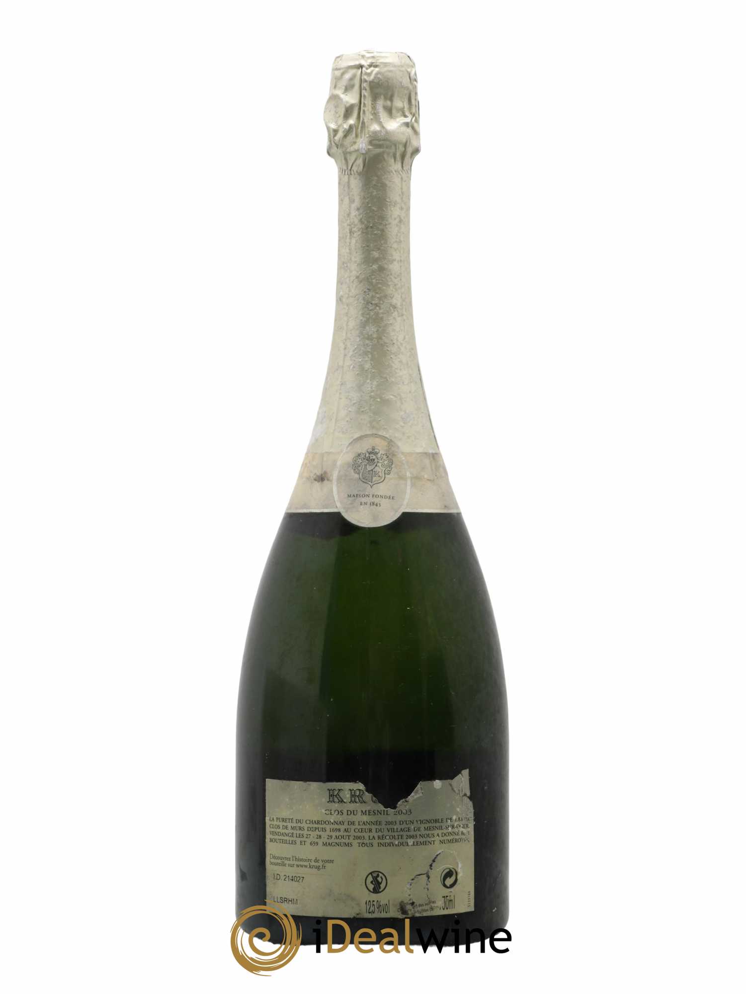 Clos du Mesnil Krug 2003 - Lot de 1 bouteille - 1