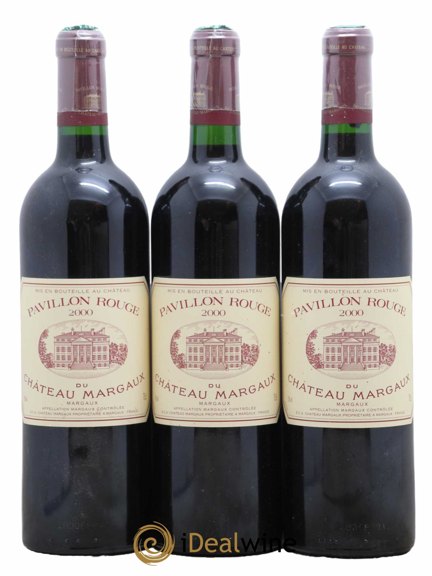 Pavillon Rouge du Château Margaux Second Vin 2000 - Lot de 3 bouteilles - 0