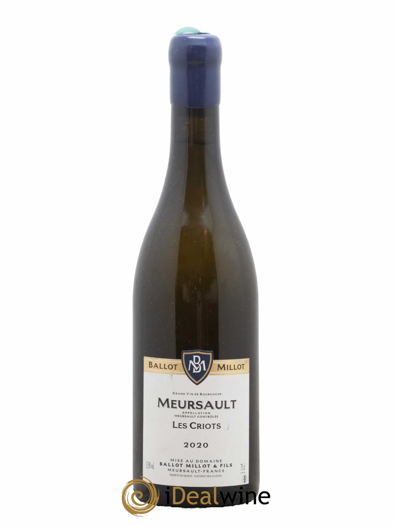 Meursault Les Criots Ballot Millot 2020 - Lot de 1 bouteille - 0