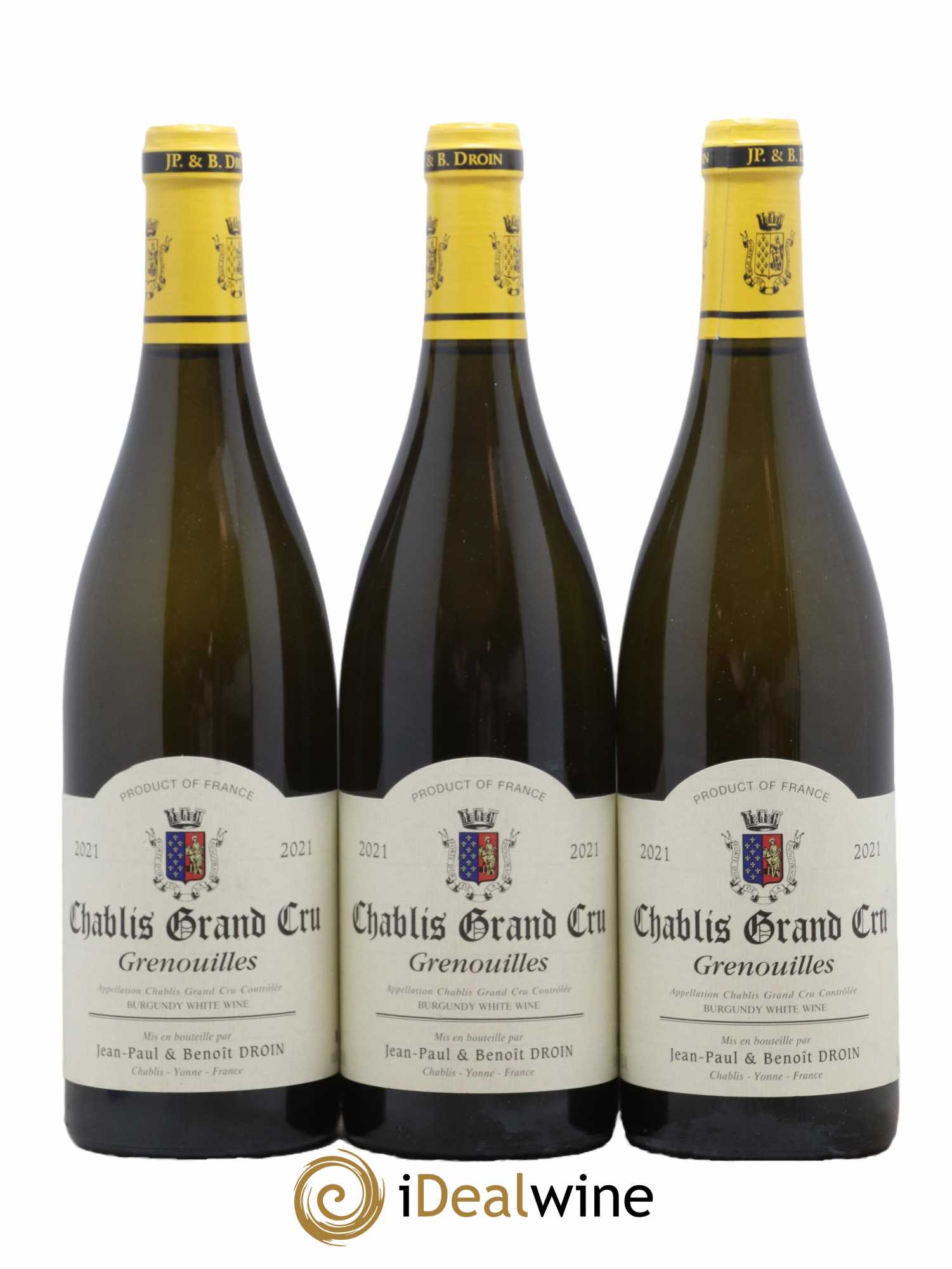 Chablis Grand Cru Grenouilles Jean-Paul & Benoît Droin (Domaine) 2021 - Lot de 3 bouteilles - 0