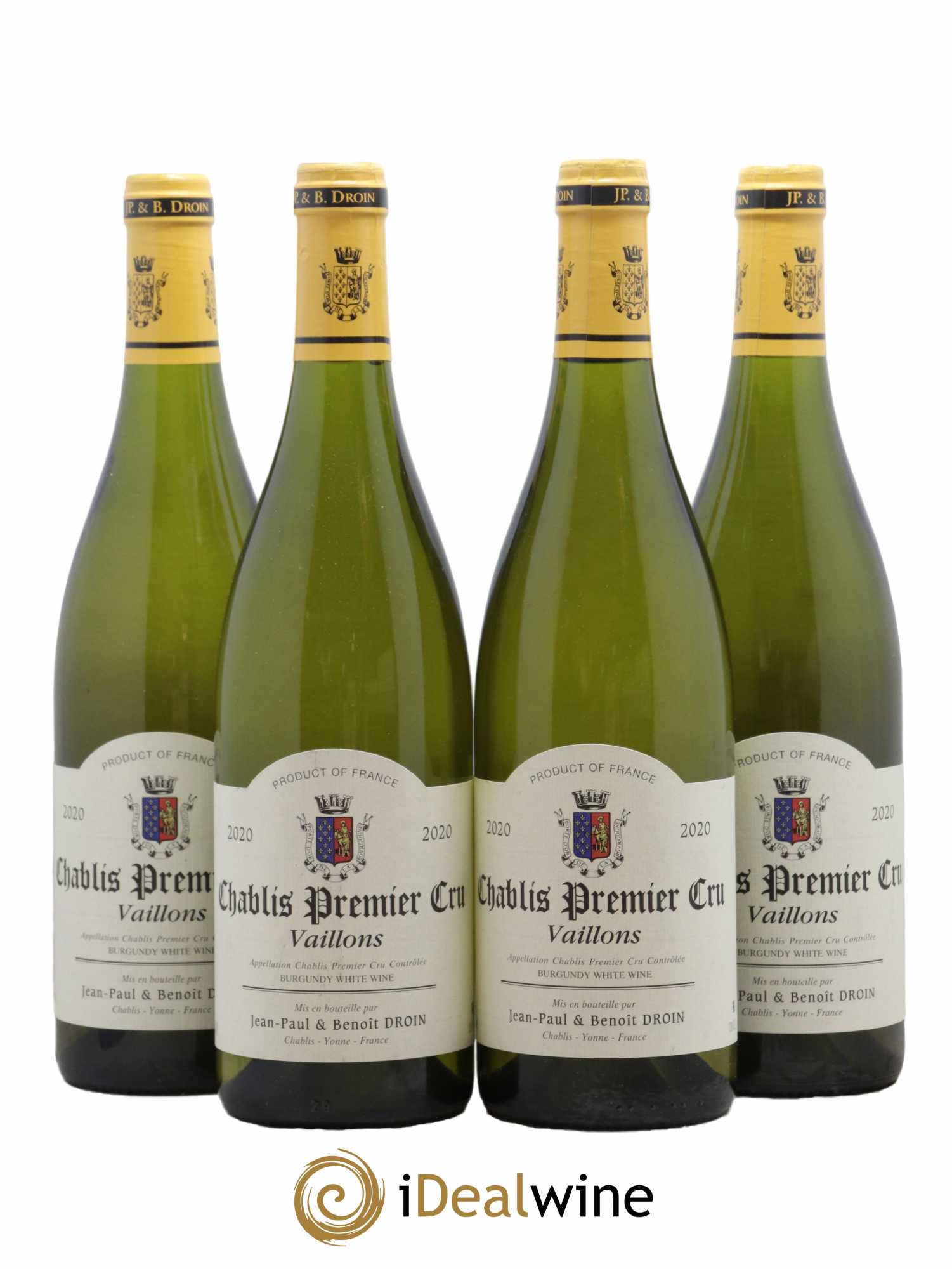 Chablis 1er Cru Vaillons Jean-Paul & Benoît Droin (Domaine) 2020 - Lot de 4 bouteilles - 0