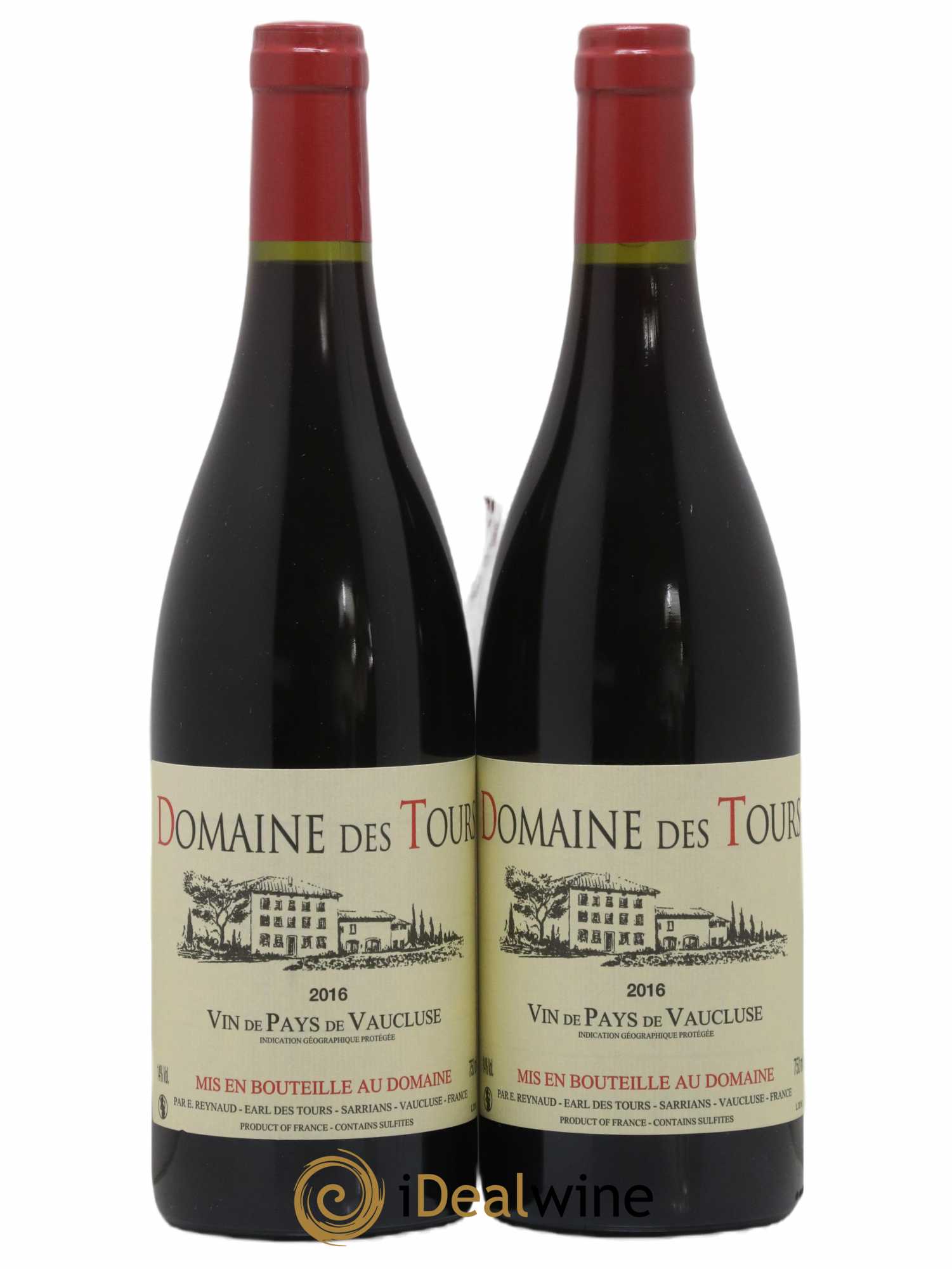 Vaucluse (Vin de Pays de Vaucluse) Domaine des Tours Emmanuel Reynaud 2016 - Lot de 2 bouteilles - 0