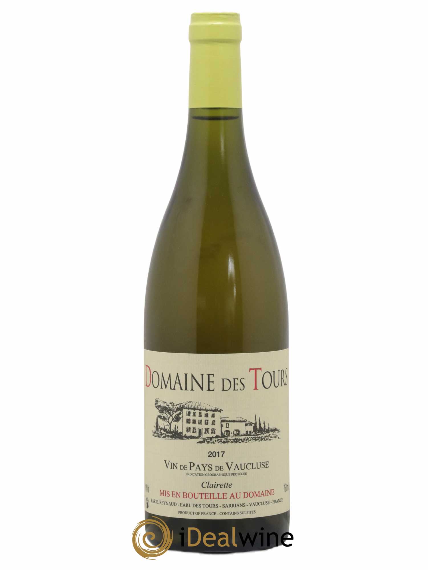 IGP Vaucluse (Vin de Pays de Vaucluse) Domaine des Tours Emmanuel Reynaud Clairette 2017 - Lot de 1 bouteille - 0