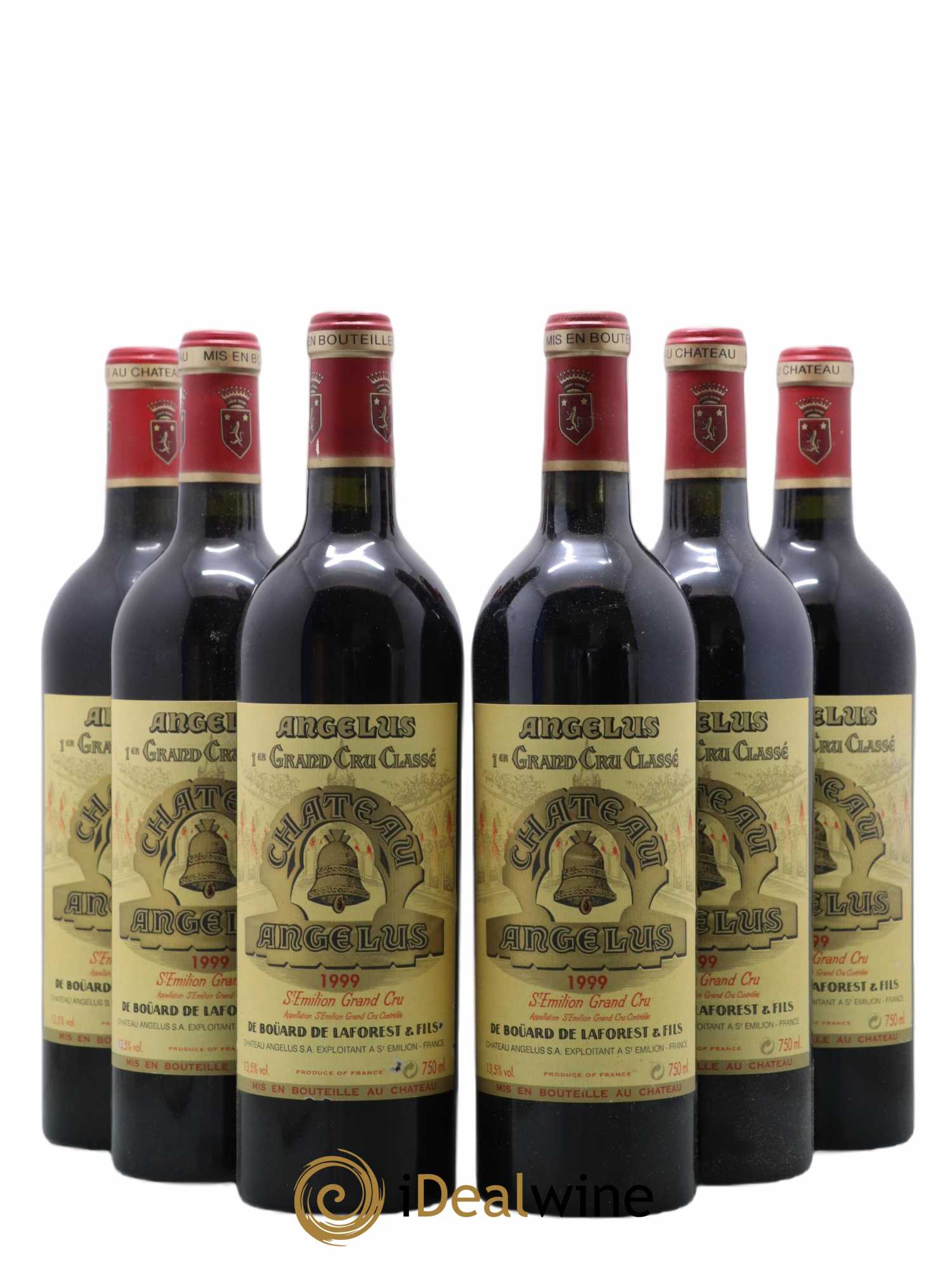 Château Angélus 1er Grand Cru Classé A 1999 - Lot de 6 bouteilles - 0