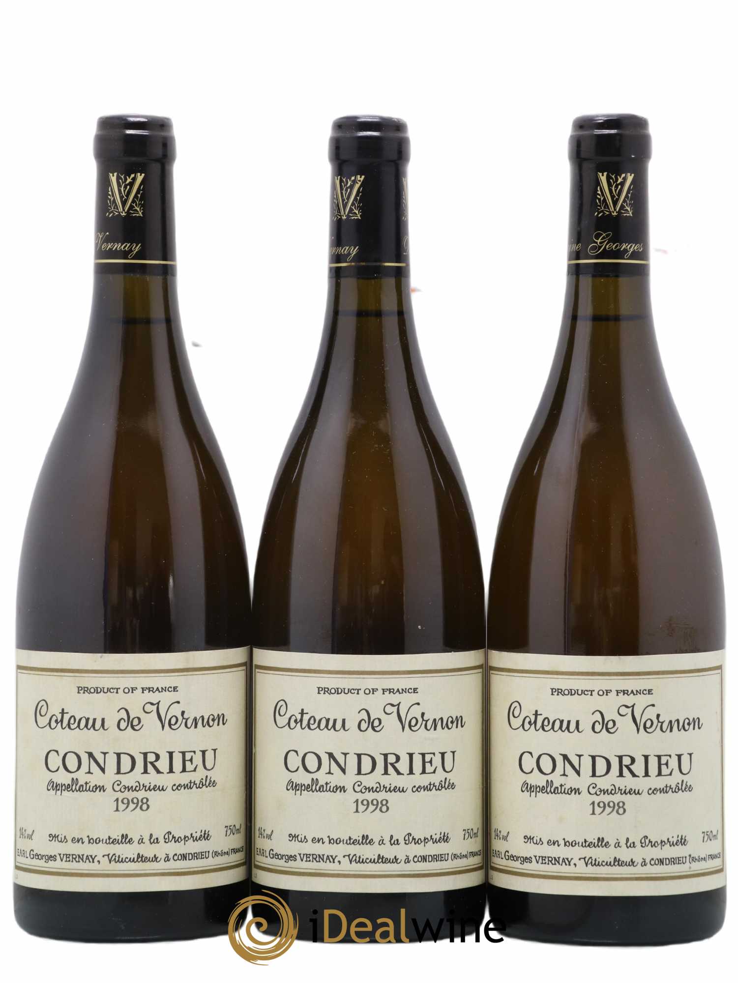 Condrieu Coteau de Vernon Georges Vernay 1998 - Lot de 3 bouteilles - 0
