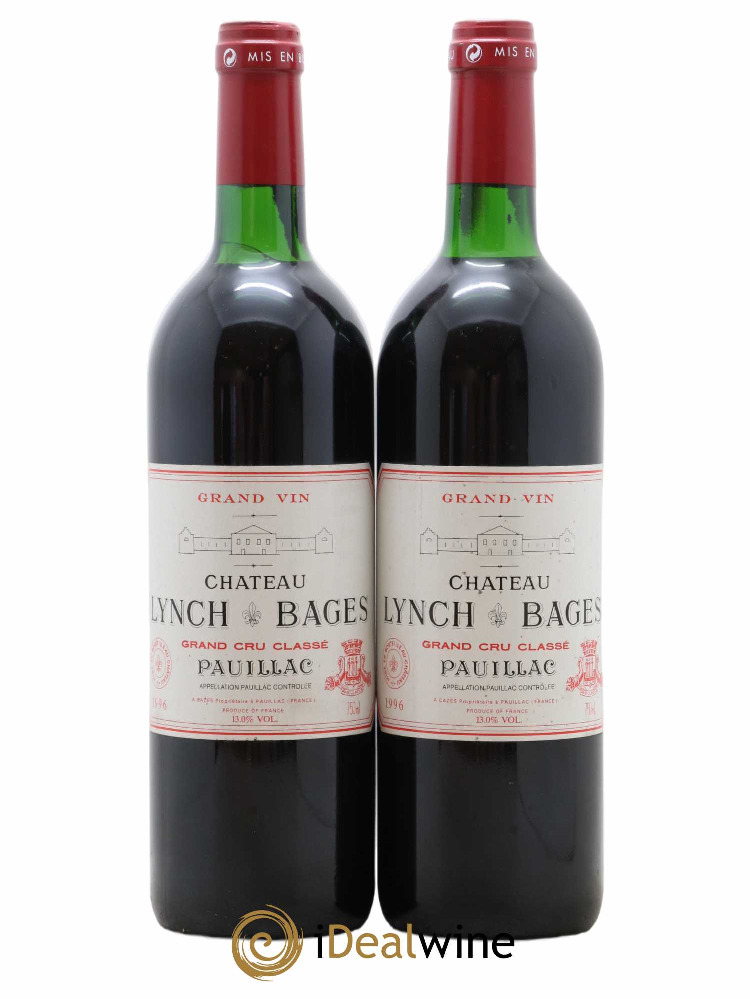 Château Lynch Bages 5ème Grand Cru Classé 1996 - Lot de 2 bouteilles - 0