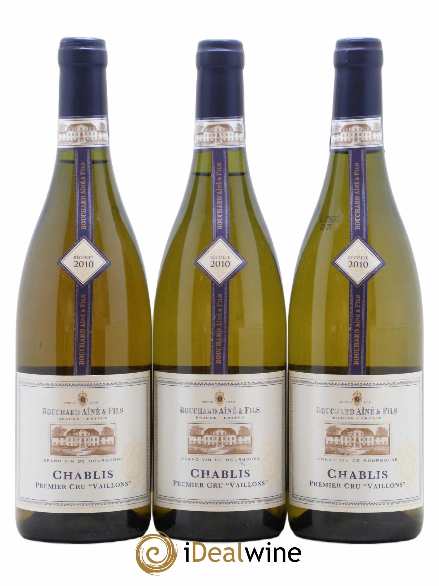 Chablis 1er Cru Vaillons Bouchard Aine 2010 - Lot de 3 bouteilles - 0