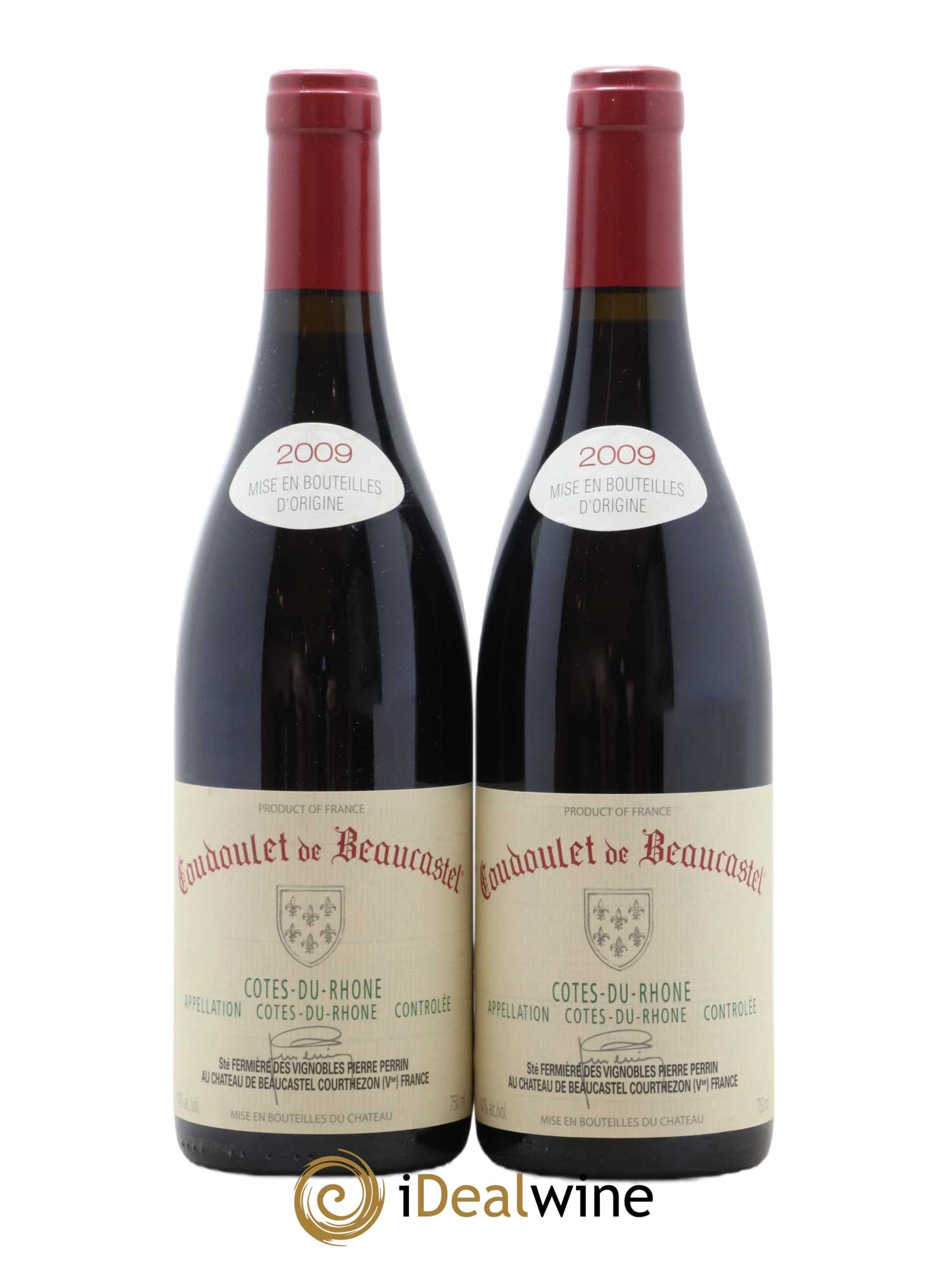 Côtes-du-Rhône Coudoulet de Beaucastel Famille Perrin 2009 - Lot de 2 bouteilles - 0