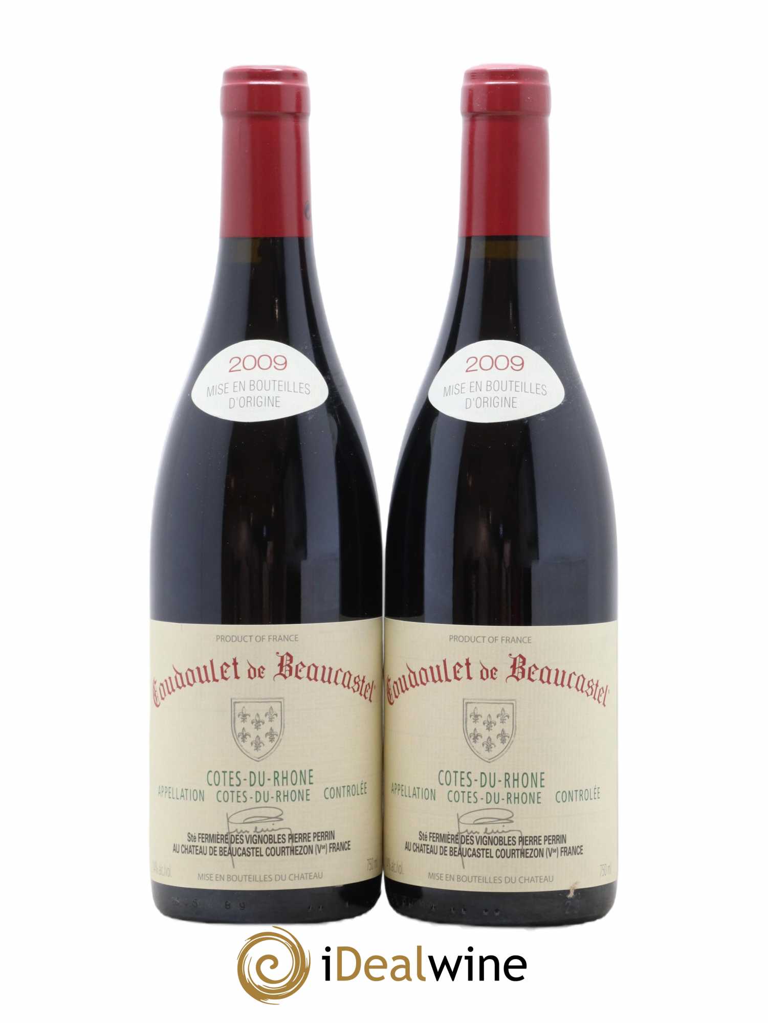 Côtes-du-Rhône Coudoulet de Beaucastel Famille Perrin 2009 - Lot de 2 bouteilles - 0