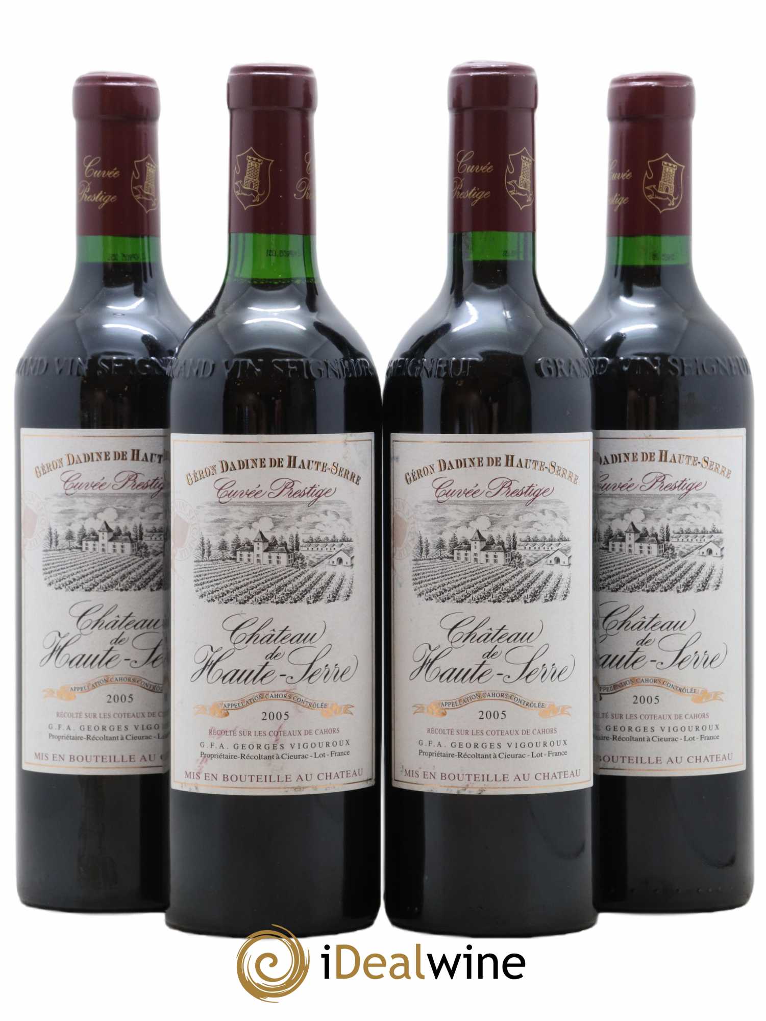 Cahors Cuvée Prestige Chateau Haute Serre 2005 - Posten von 4 Flaschen - 0