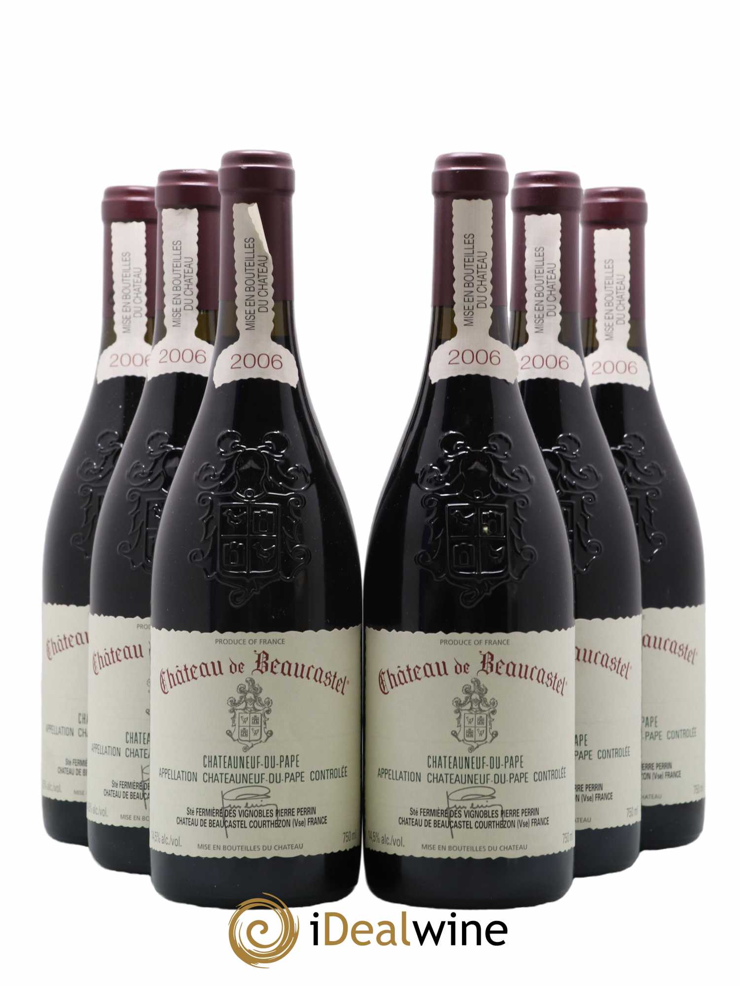 Châteauneuf-du-Pape Château de Beaucastel Famille Perrin 2006 - Lot de 6 bouteilles - 0