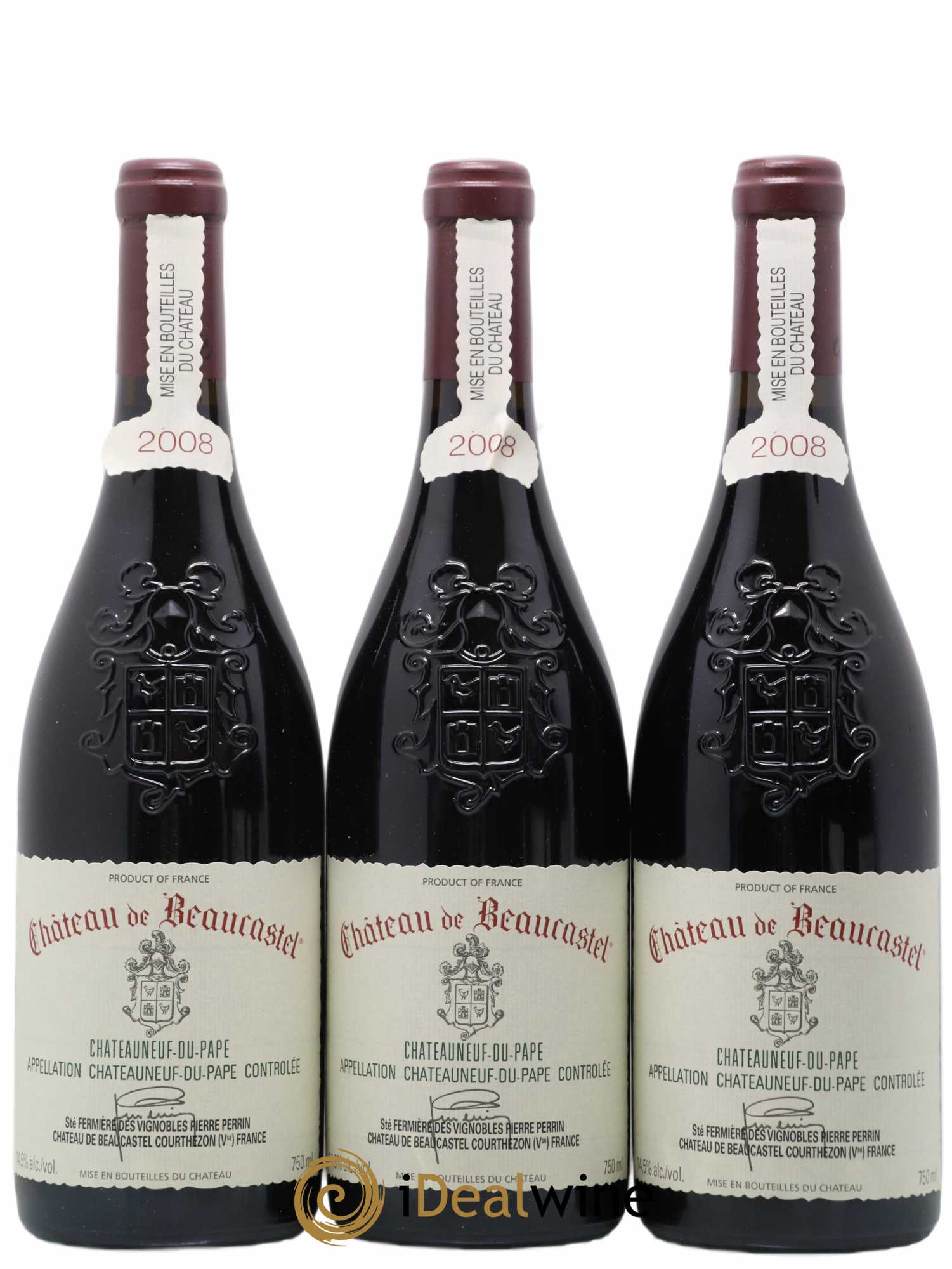Châteauneuf-du-Pape Château de Beaucastel Famille Perrin 2008 - Lot de 6 bouteilles - 1