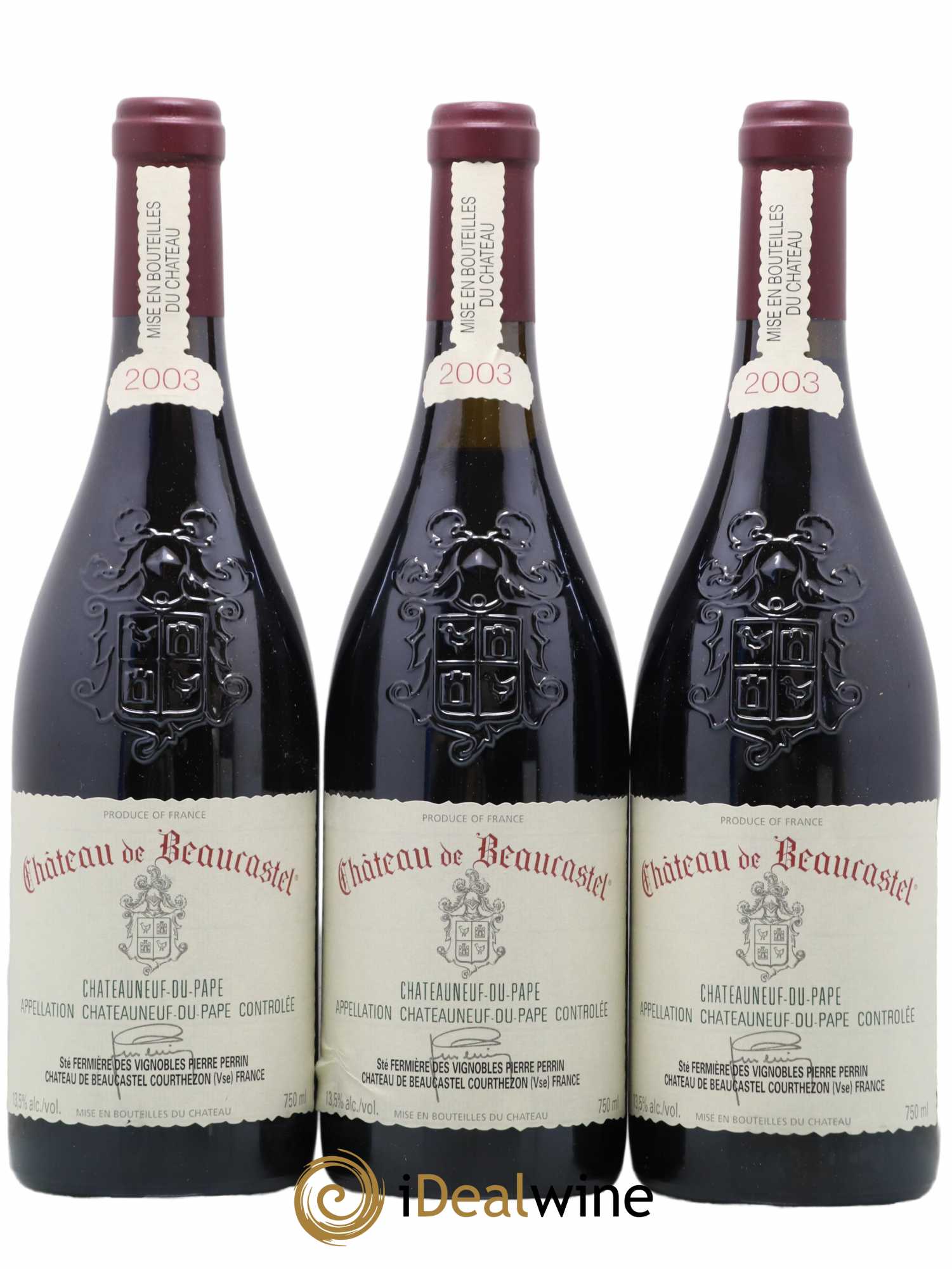Châteauneuf-du-Pape Château de Beaucastel Famille Perrin 2003 - Lot de 12 bouteilles - 1