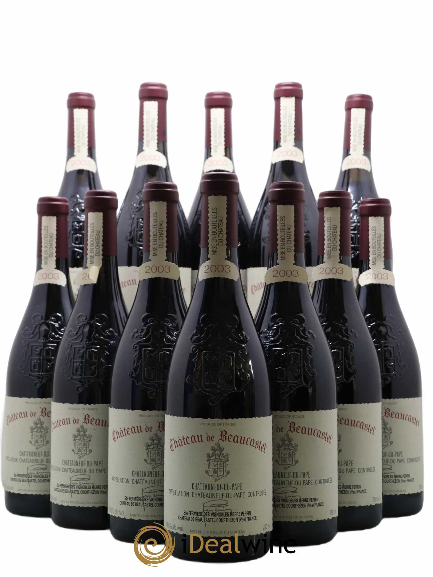 Châteauneuf-du-Pape Château de Beaucastel Famille Perrin 2003 - Lot de 12 bouteilles - 0