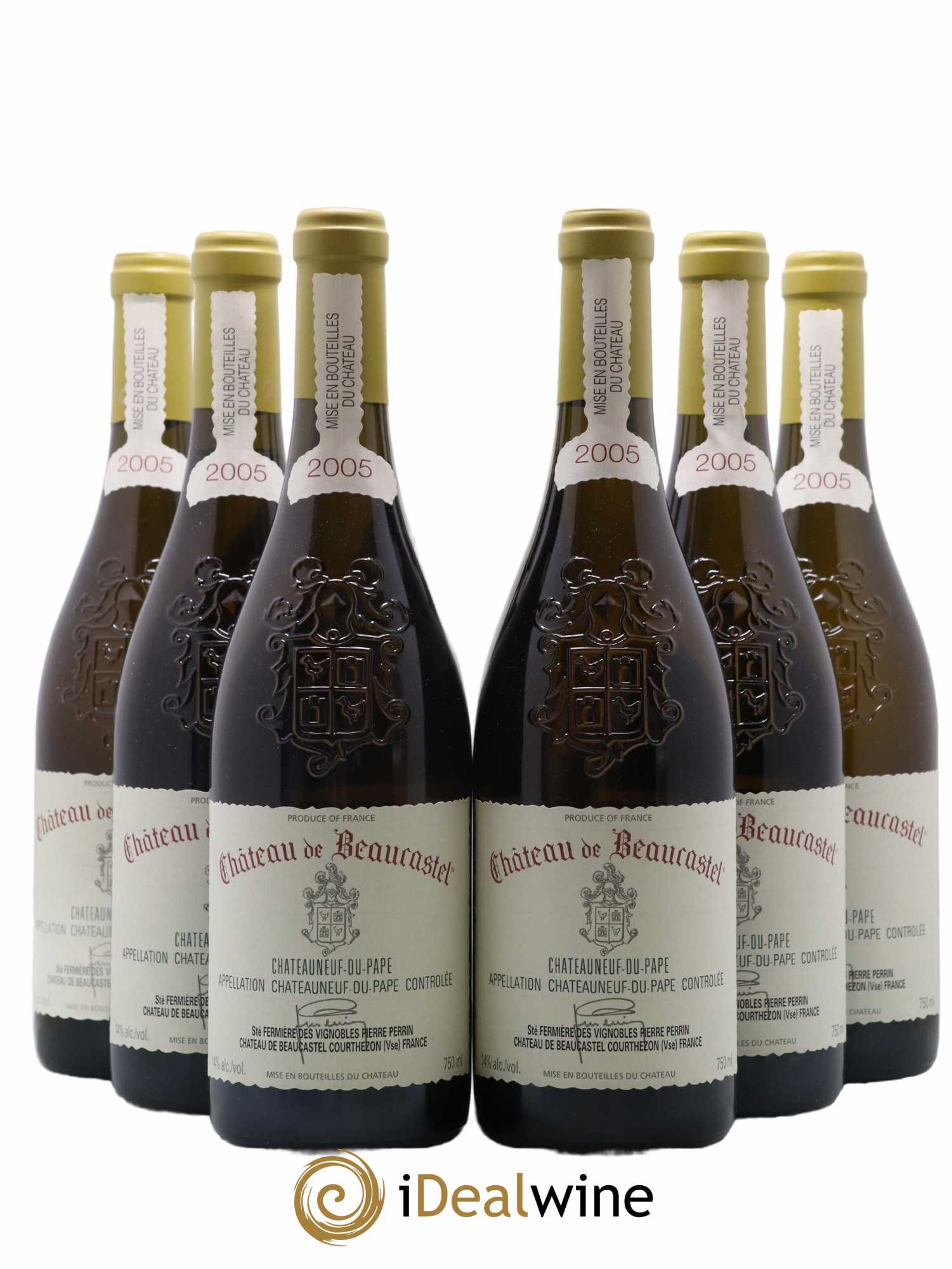 Châteauneuf-du-Pape Château de Beaucastel Famille Perrin 2005 - Lot de 6 bouteilles - 0