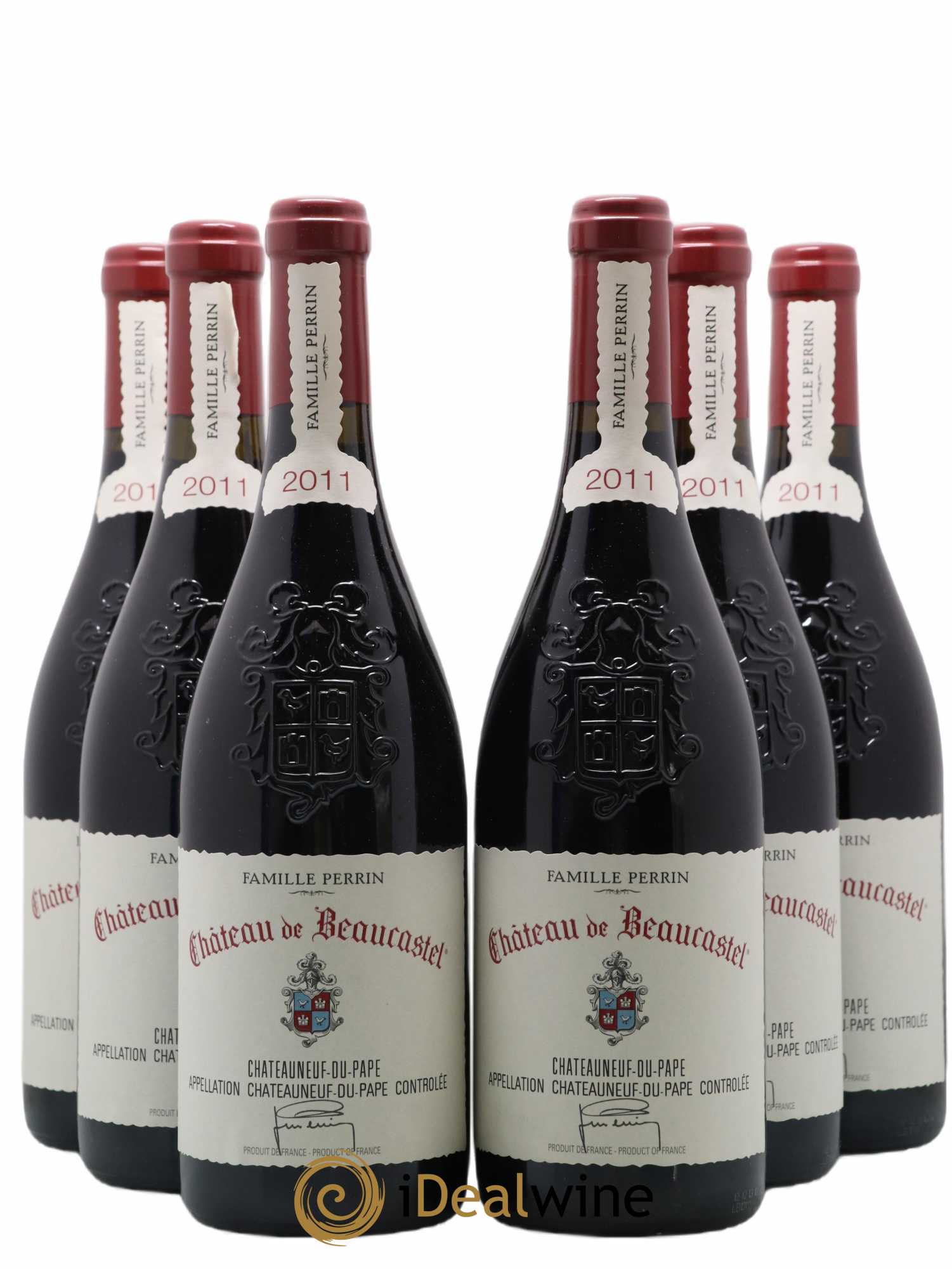 Châteauneuf-du-Pape Château de Beaucastel Famille Perrin 2011 - Lot of 6 bottles - 0