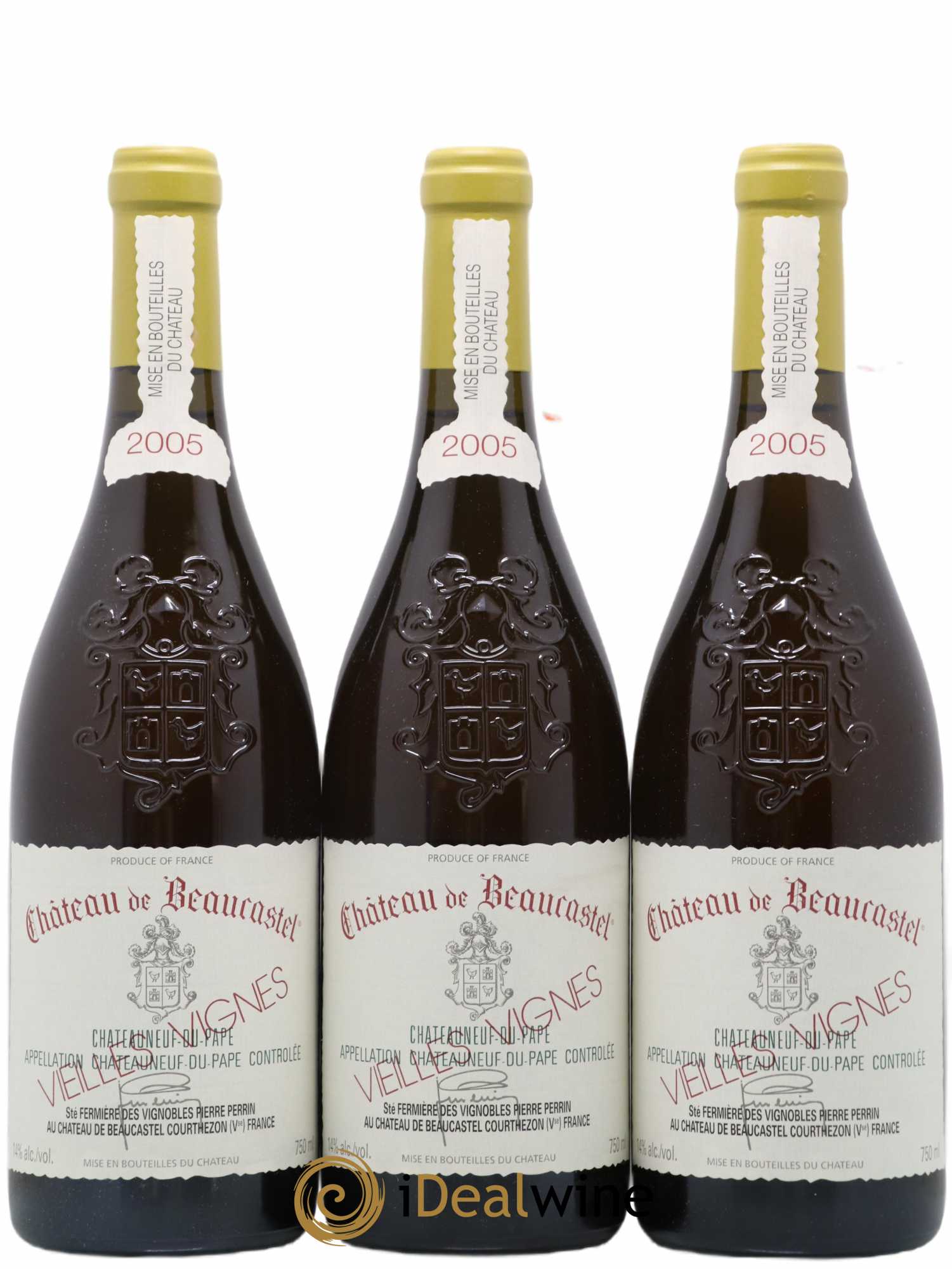 Châteauneuf-du-Pape Château de Beaucastel Vieilles vignes Roussanne Famille Perrin 2005 - Lot de 6 bouteilles - 2