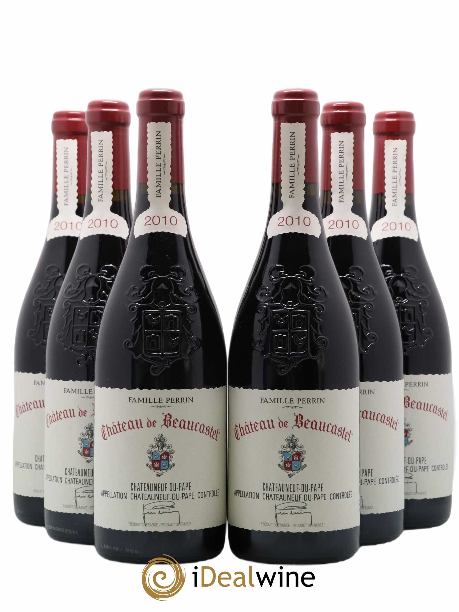 Châteauneuf-du-Pape Château de Beaucastel Famille Perrin 2010 - Lot de 6 bouteilles - 0