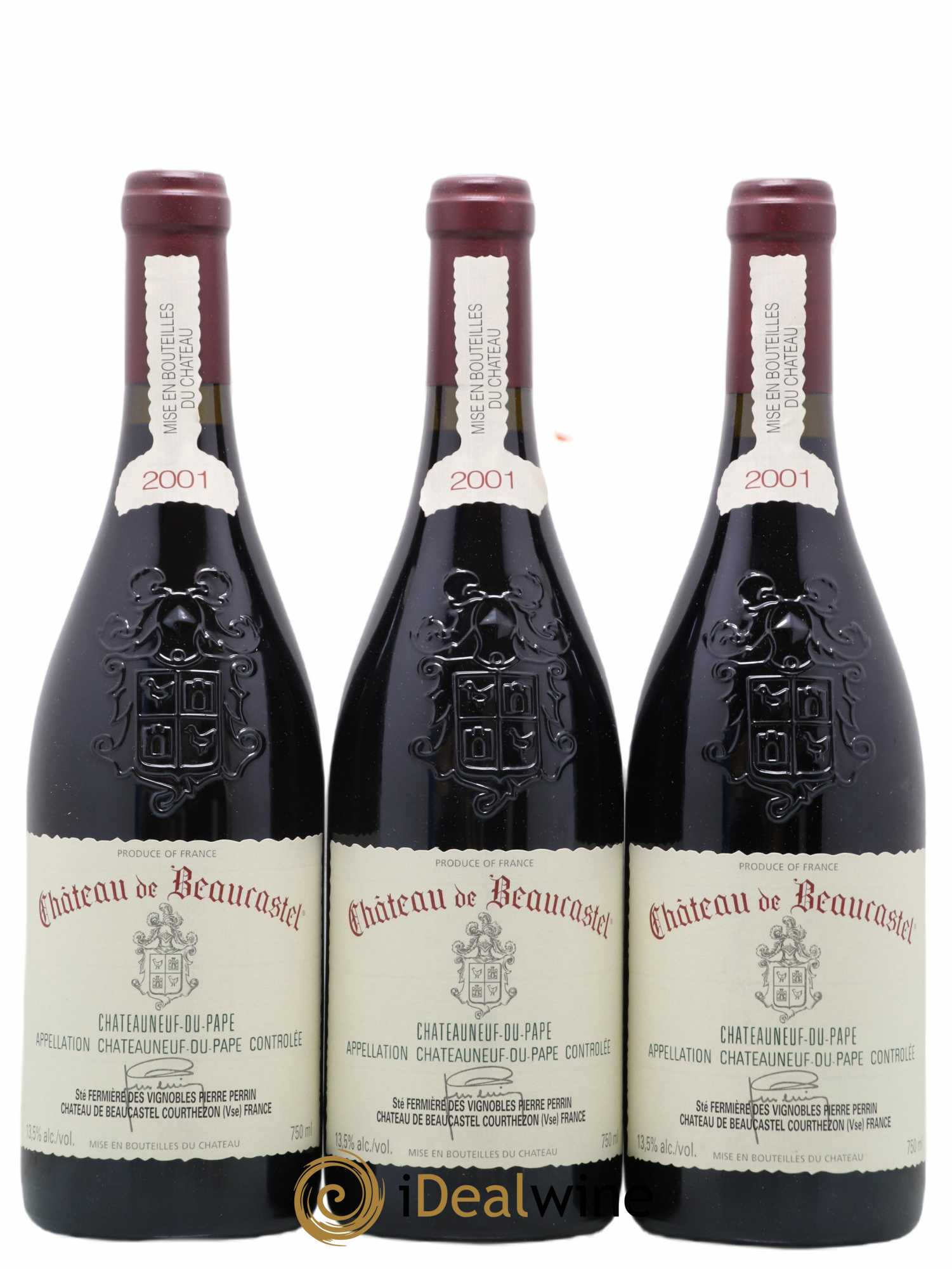 Châteauneuf-du-Pape Château de Beaucastel Famille Perrin 2001 - Lot of 6 bottles - 2