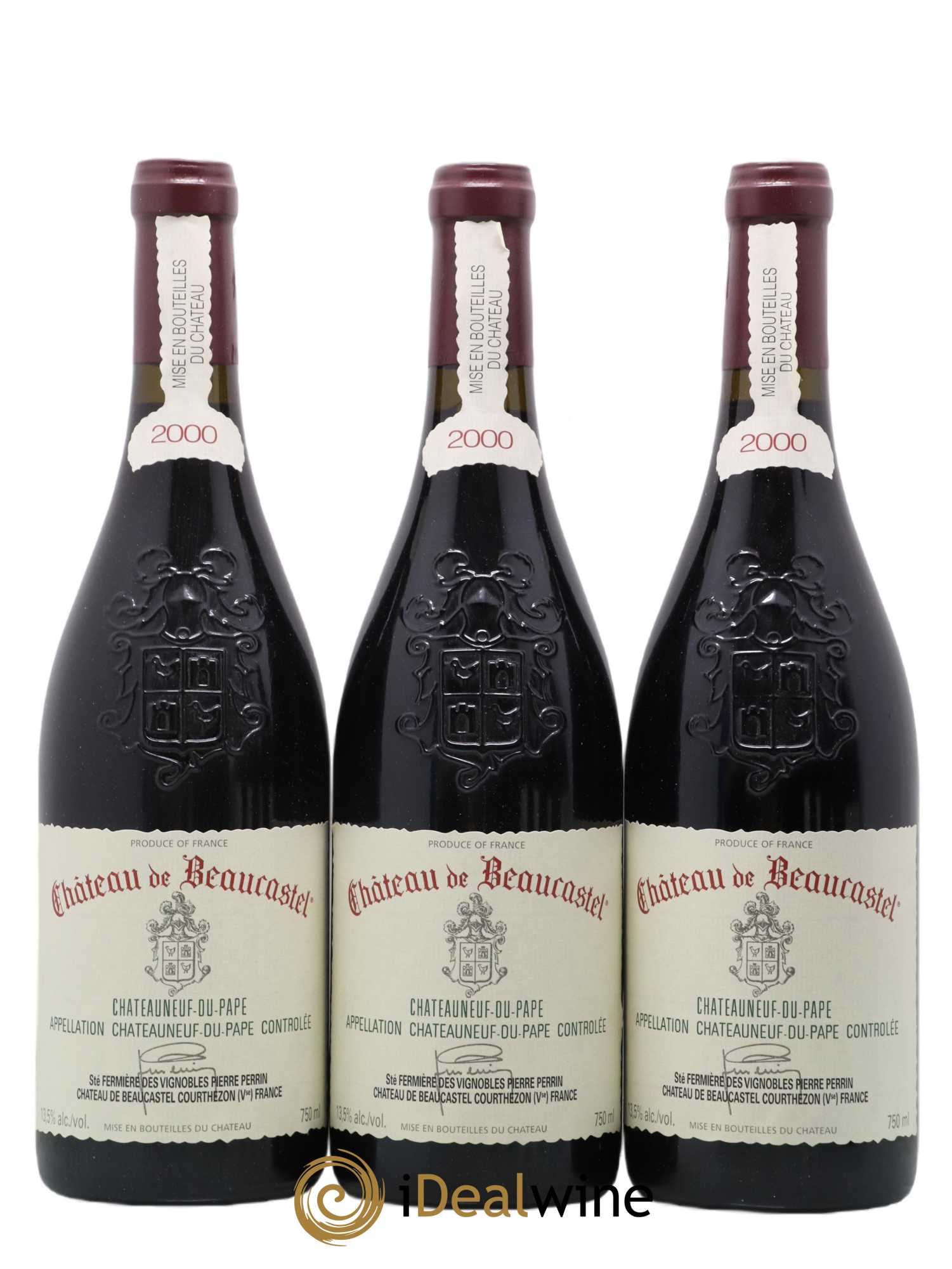 Châteauneuf-du-Pape Château de Beaucastel Famille Perrin 2000 - Lot de 6 bouteilles - 1
