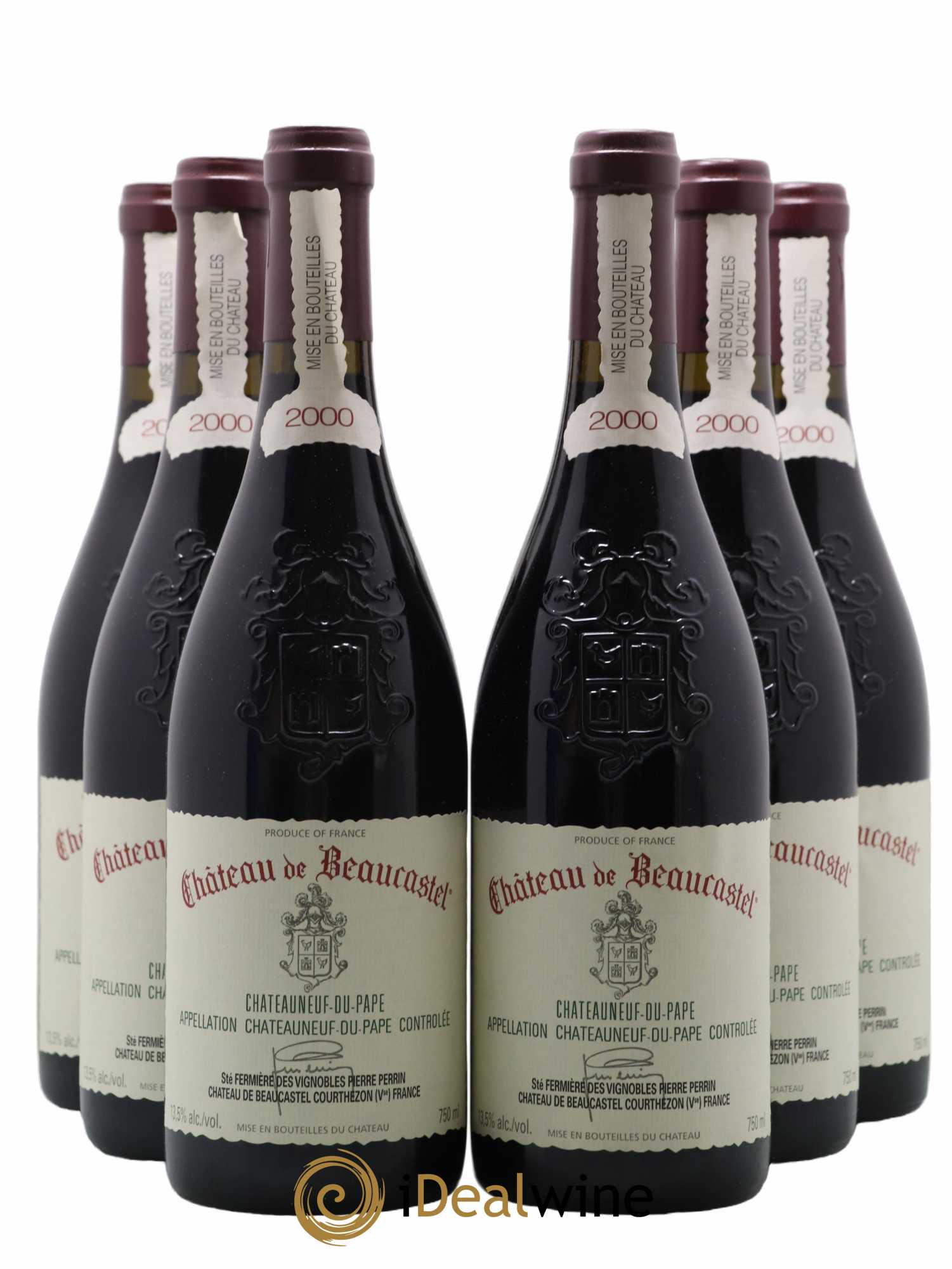 Châteauneuf-du-Pape Château de Beaucastel Famille Perrin 2000 - Lot de 6 bouteilles - 0