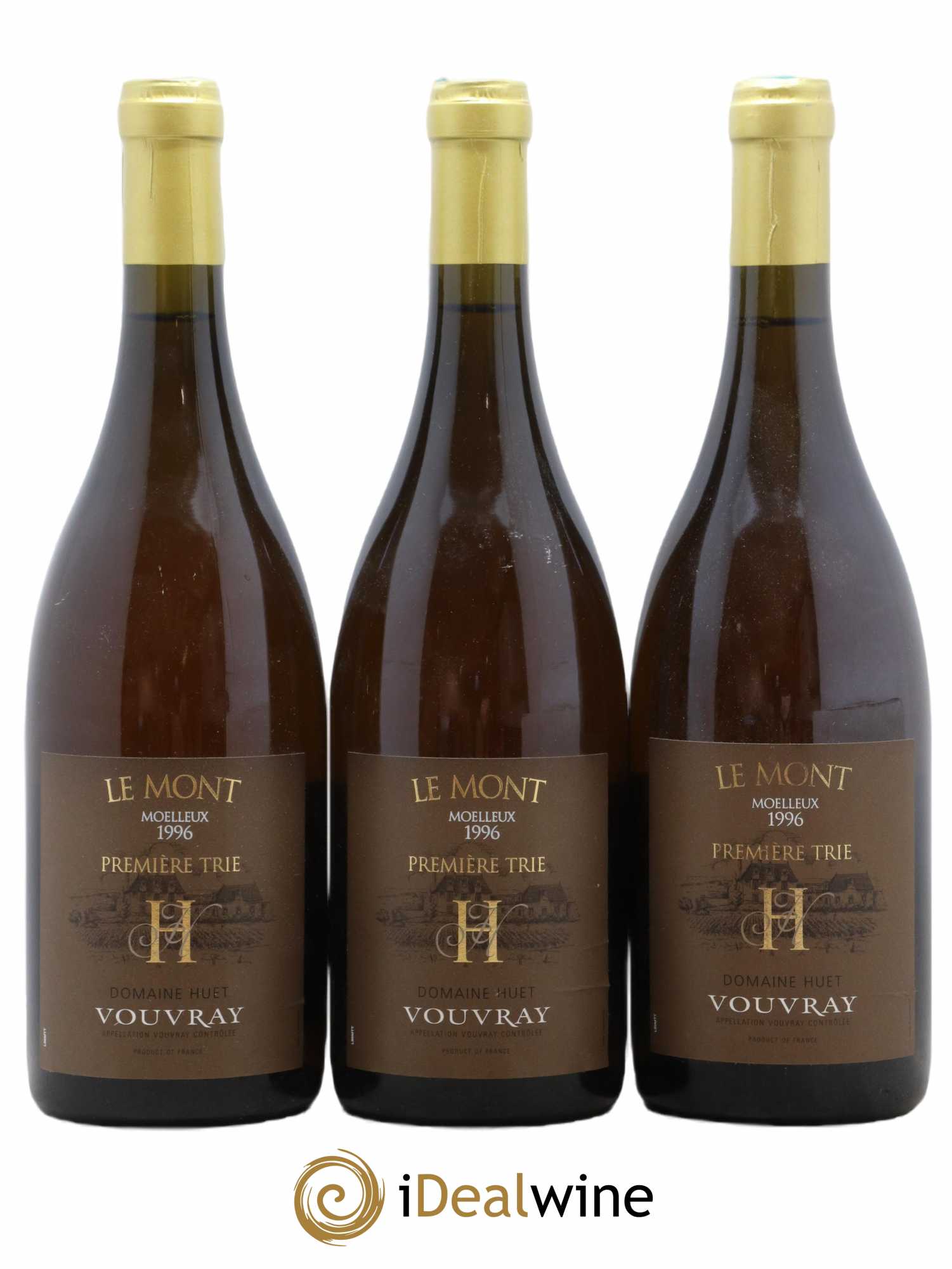 Vouvray Le Mont Moelleux 1ère Trie Domaine Huet 1996 - Lotto di 3 bottiglie - 0