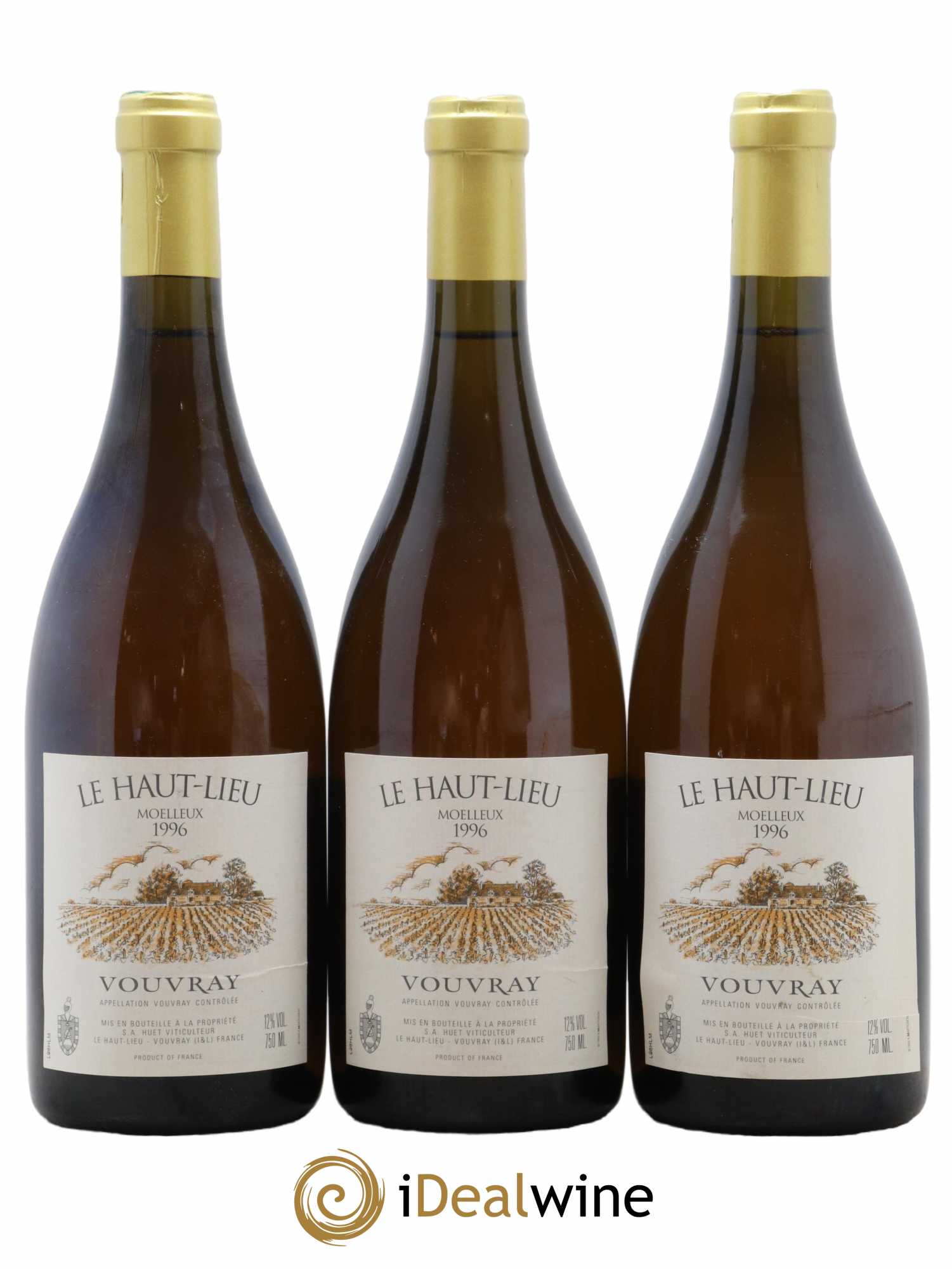 Vouvray Le Haut-Lieu Moelleux Domaine Huet 1996 - Lotto di 3 bottiglie - 0
