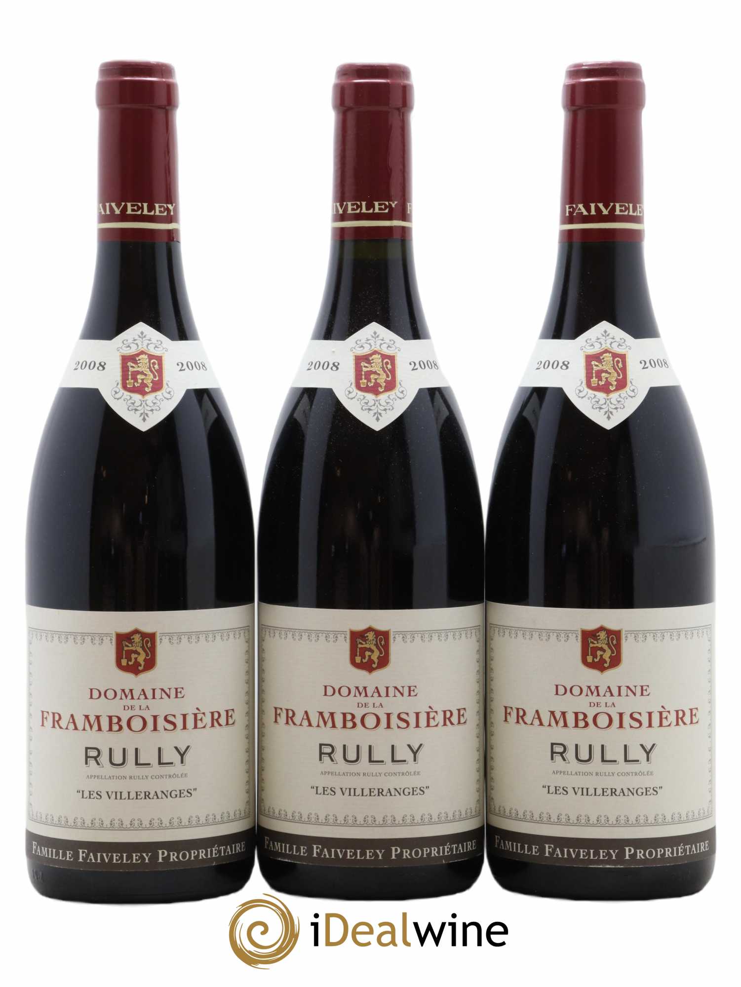 Rully Les Villeranges Domaine de la Framboisiere Famille Faiveley 2008 - Lot de 3 bouteilles - 0