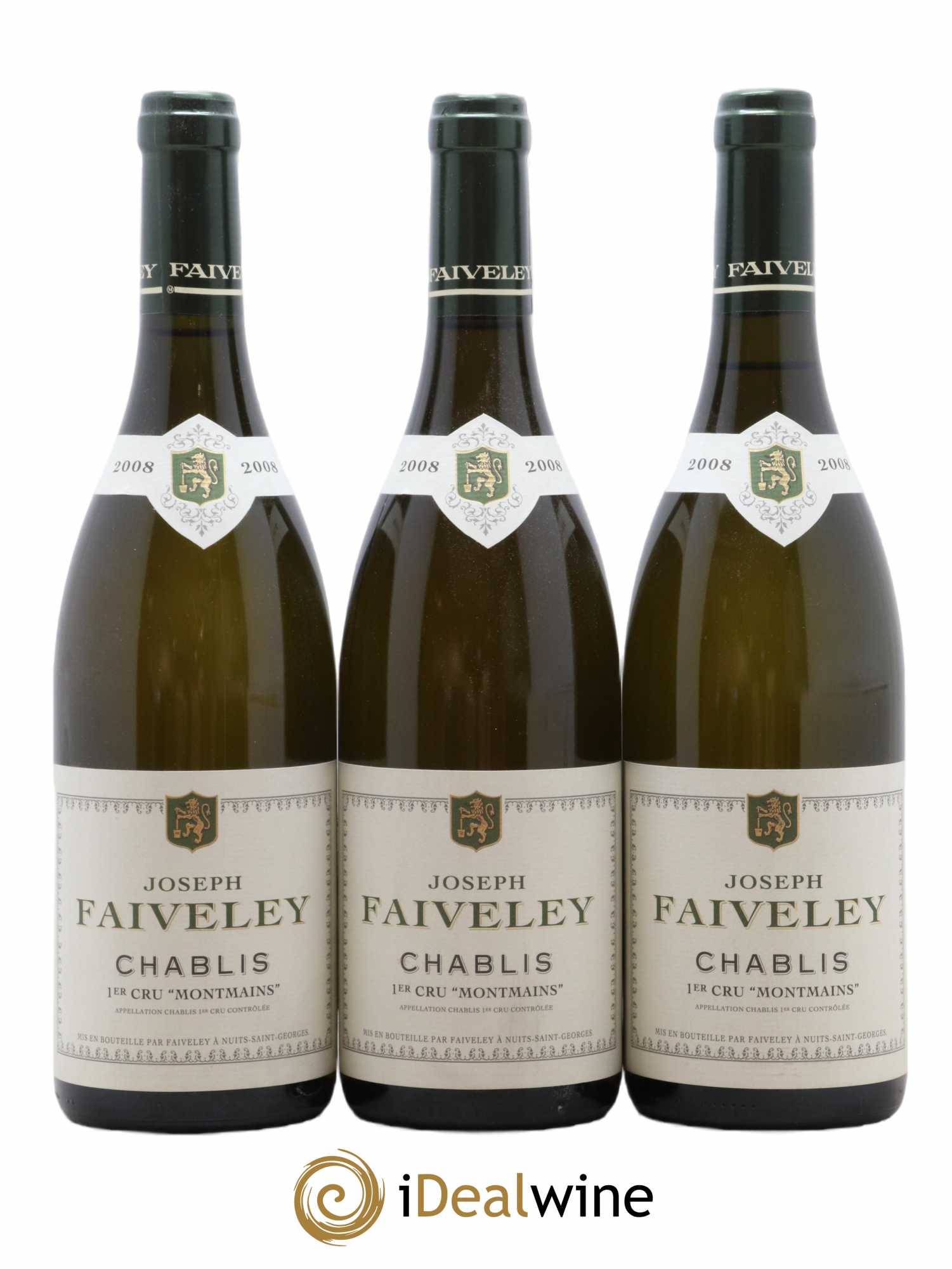 Chablis 1er Cru Montmains Joseph Faiveley 2008 - Posten von 3 Flaschen - 0